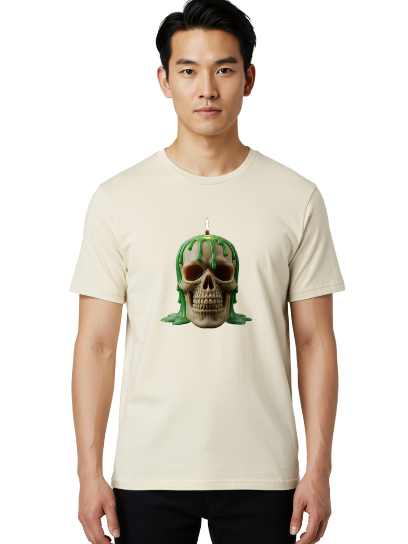 Melting-Skull-Candle Men'S Graphic Tee, 100% Cotton, Comfortable Casual Summer Wear, Machine Washable, Vintage Camera, Old Camera, Antique Camera, Black Camera, Classic Photography, Photography Equipment, Nostalgic Device, Film Camera, Bai129