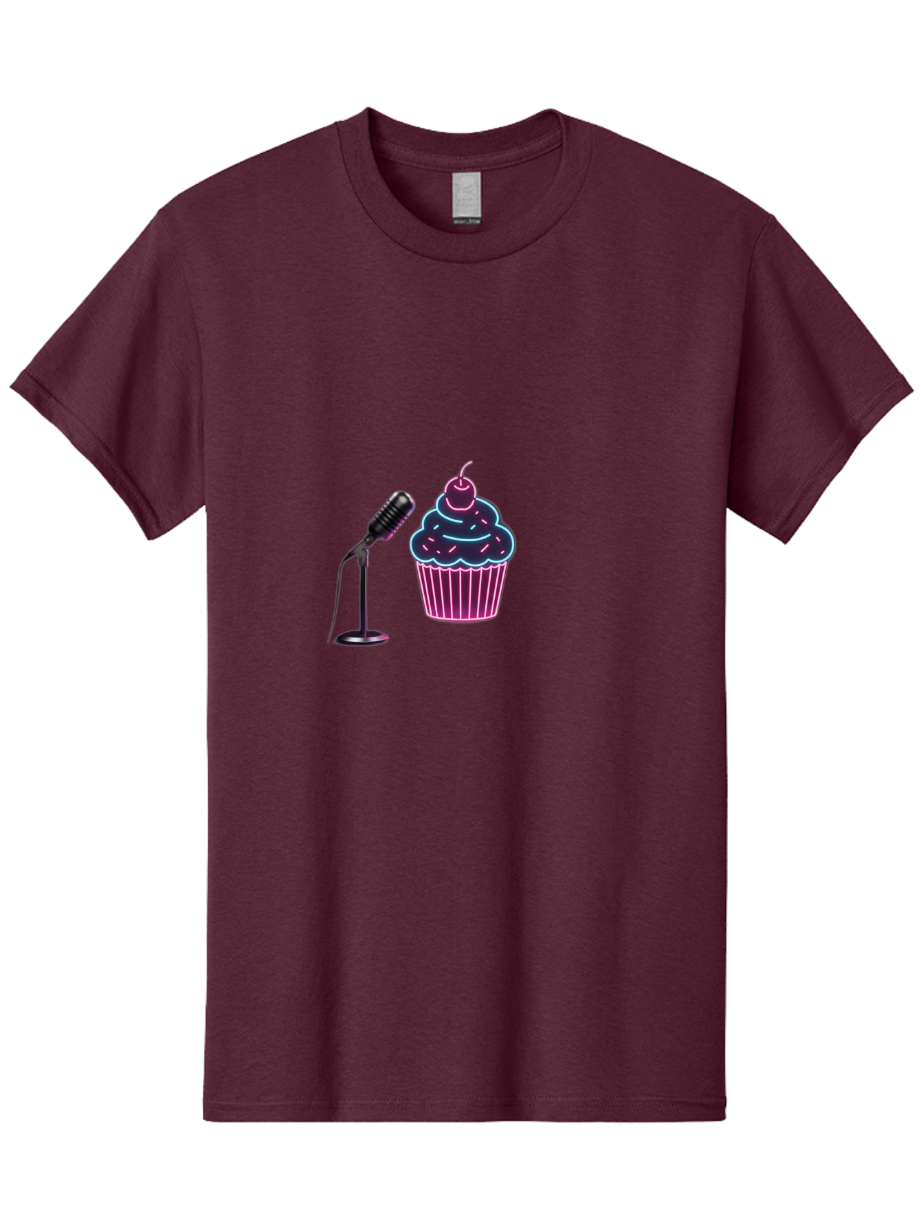 Microphone-And-Cupcake Men'S Graphic Tee, 100% Cotton, Comfortable Casual Summer Wear, Machine Washable, Vintage Camera, Old Camera, Antique Camera, Black Camera, Classic Photography, Photography Equipment, Nostalgic Device, Film Camera, Bai131