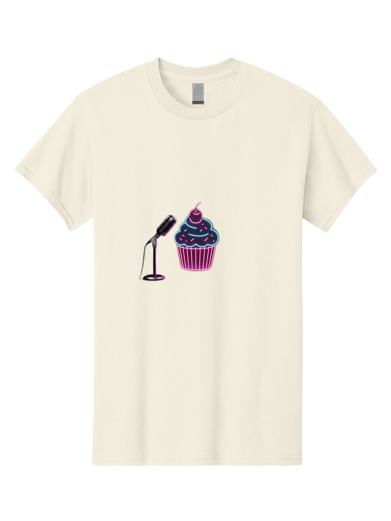 Microphone-And-Cupcake Men'S Graphic Tee, 100% Cotton, Comfortable Casual Summer Wear, Machine Washable, Vintage Camera, Old Camera, Antique Camera, Black Camera, Classic Photography, Photography Equipment, Nostalgic Device, Film Camera, Bai131