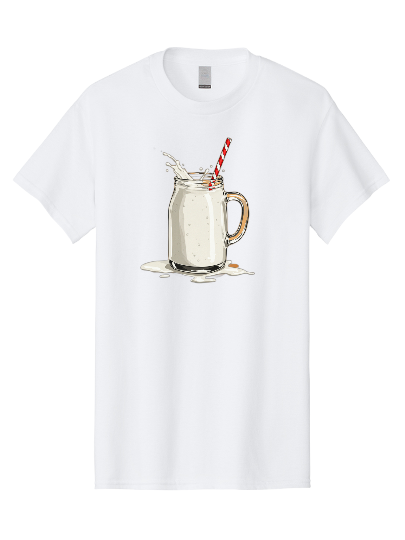 Milkshake-Mason-Jar Men'S Graphic Tee, 100% Cotton, Comfortable Casual Summer Wear, Machine Washable, Vintage Camera, Old Camera, Antique Camera, Black Camera, Classic Photography, Photography Equipment, Nostalgic Device, Film Camera, Bai155