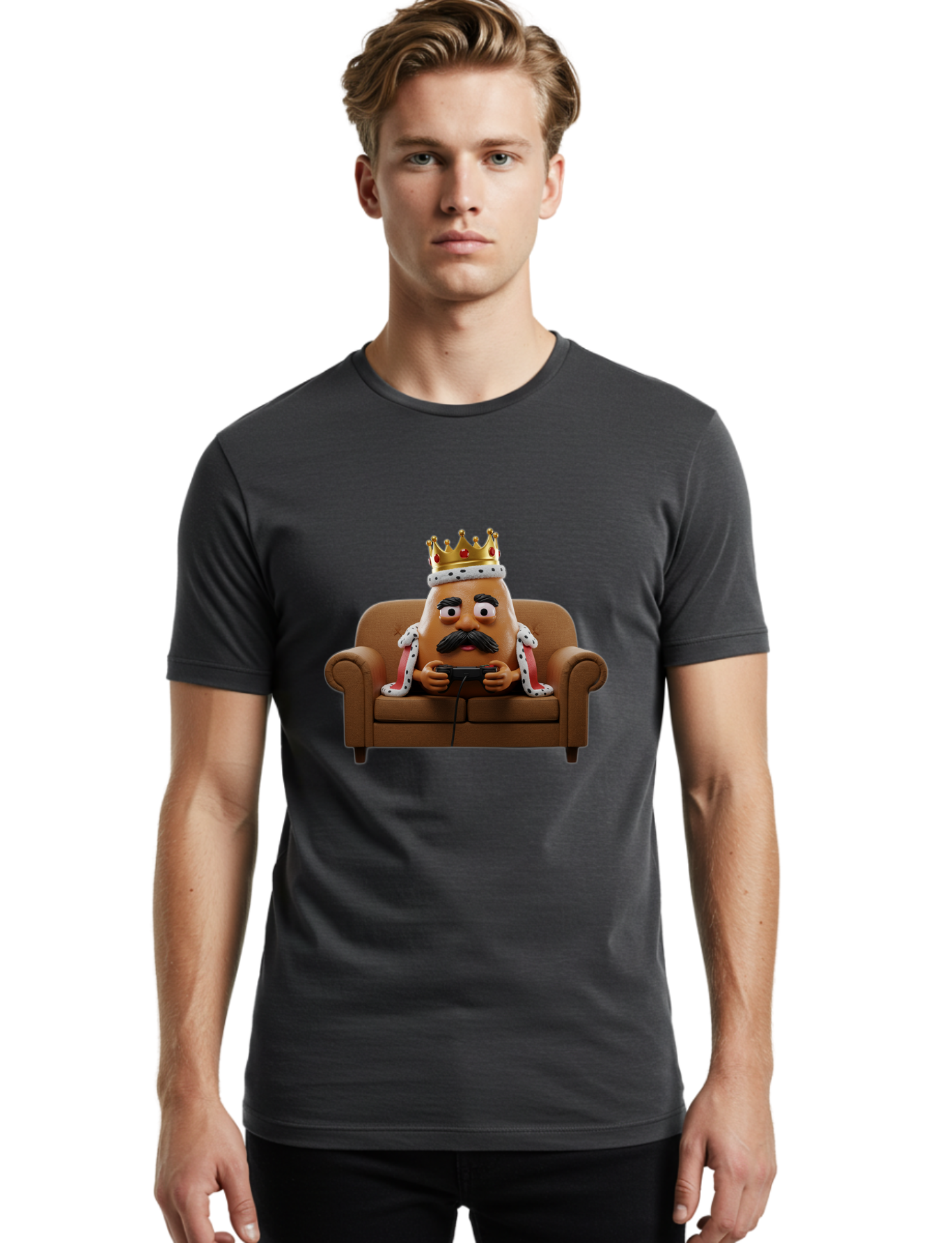 Mr-Potato-Head-King Men'S Graphic Tee, 100% Cotton, Comfortable Casual Summer Wear, Machine Washable, Vintage Camera, Old Camera, Antique Camera, Black Camera, Classic Photography, Photography Equipment, Nostalgic Device, Film Camera, Bai169