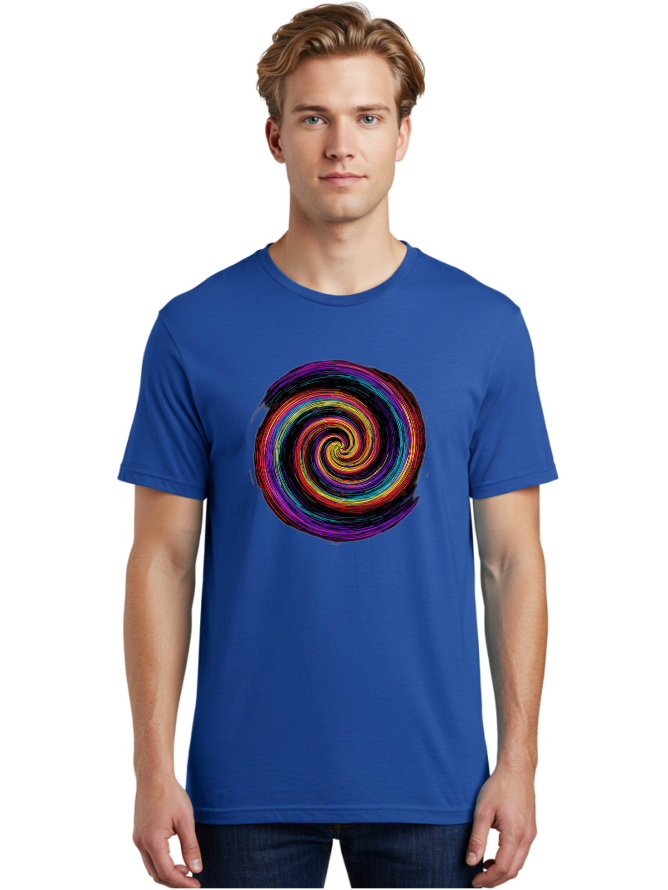 Multicolored-Spiral Men'S Graphic Tee, 100% Cotton, Comfortable Casual Summer Wear, Machine Washable, Vintage Camera, Old Camera, Antique Camera, Black Camera, Classic Photography, Photography Equipment, Nostalgic Device, Film Camera, Bai172