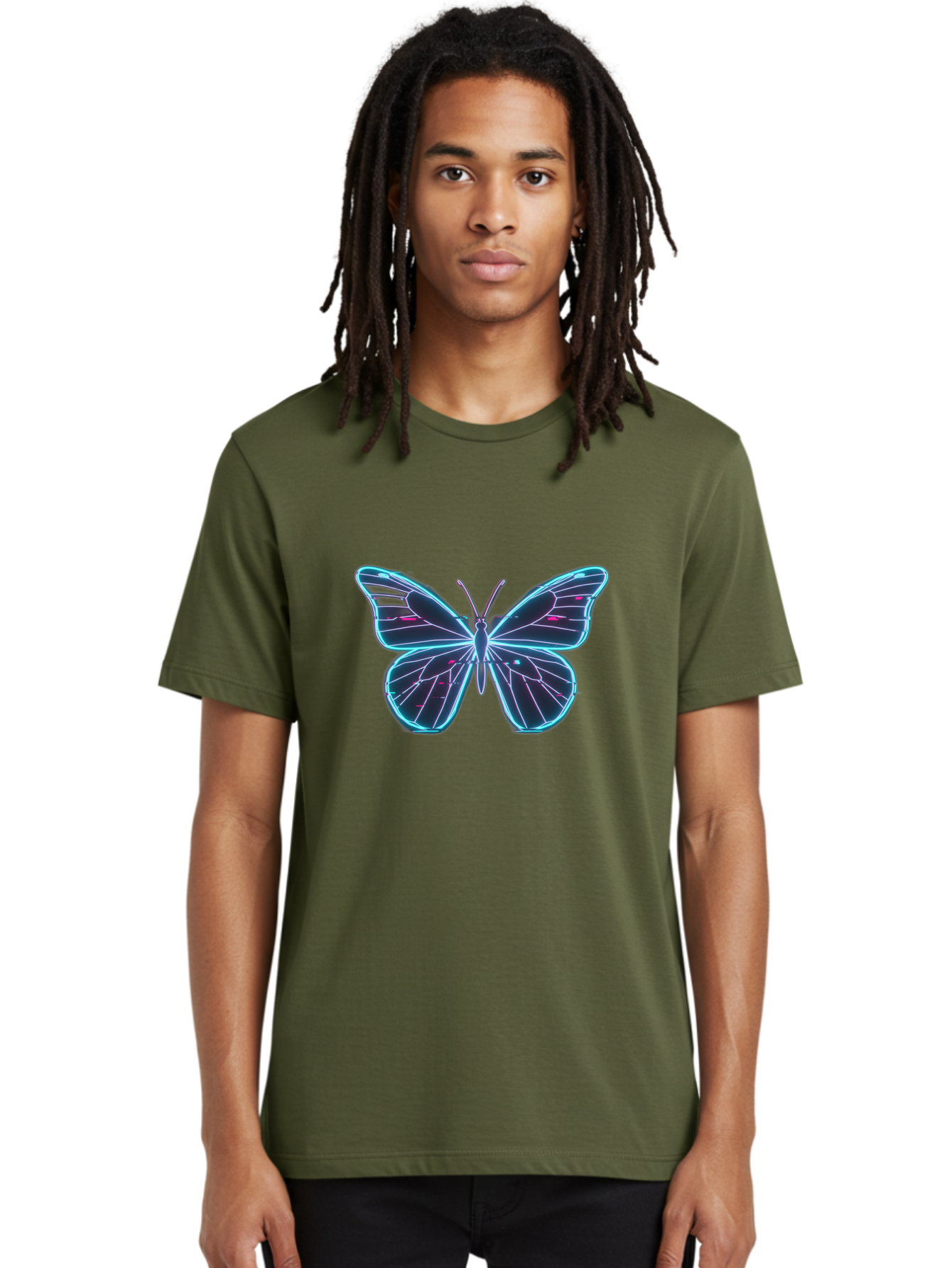 Neon-Butterfly Men'S Graphic Tee, 100% Cotton, Comfortable Casual Summer Wear, Machine Washable, Vintage Camera, Old Camera, Antique Camera, Black Camera, Classic Photography, Photography Equipment, Nostalgic Device, Film Camera, Camera Art Bai176
