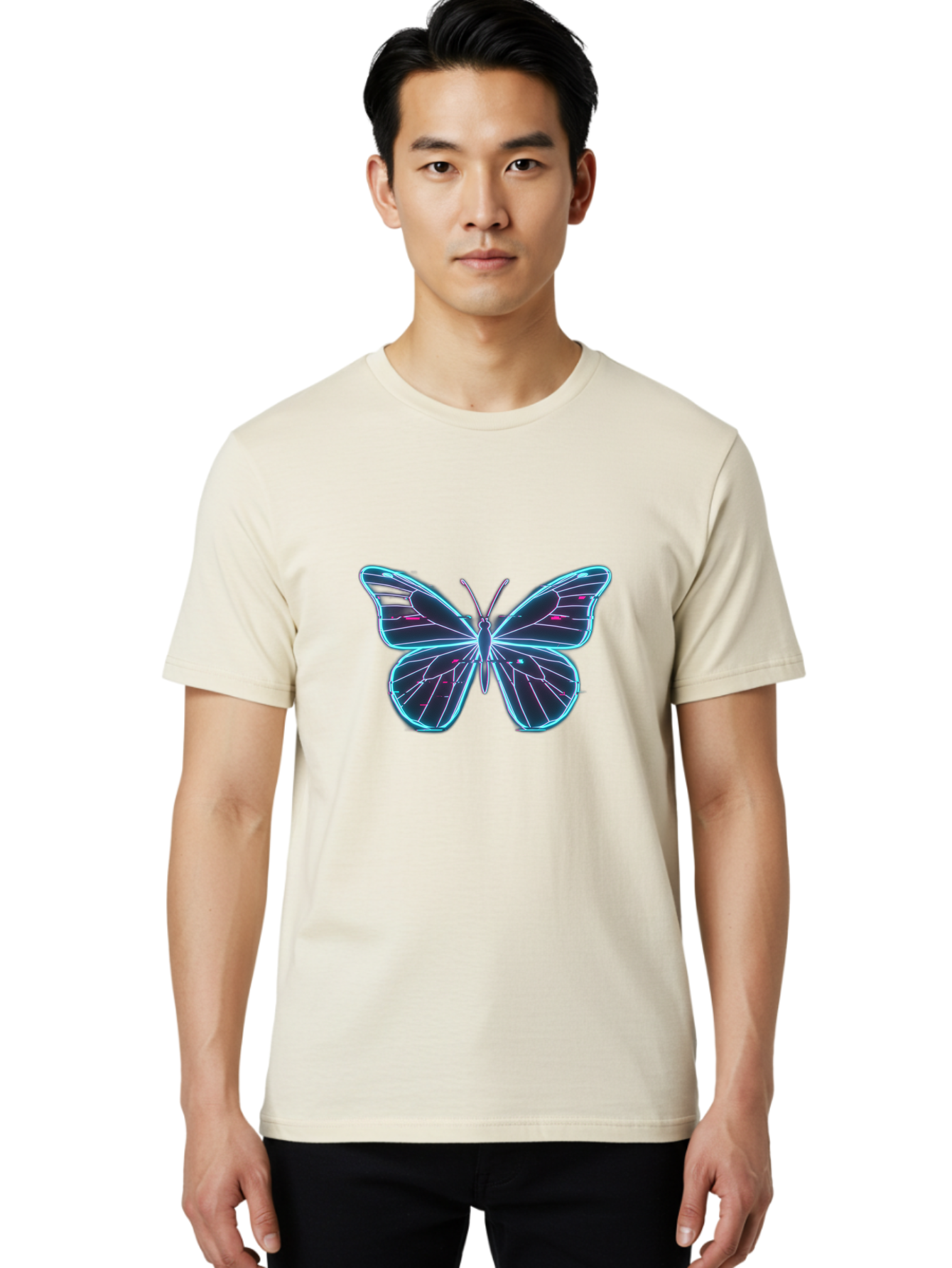Neon-Butterfly Men'S Graphic Tee, 100% Cotton, Comfortable Casual Summer Wear, Machine Washable, Vintage Camera, Old Camera, Antique Camera, Black Camera, Classic Photography, Photography Equipment, Nostalgic Device, Film Camera, Camera Art Bai176