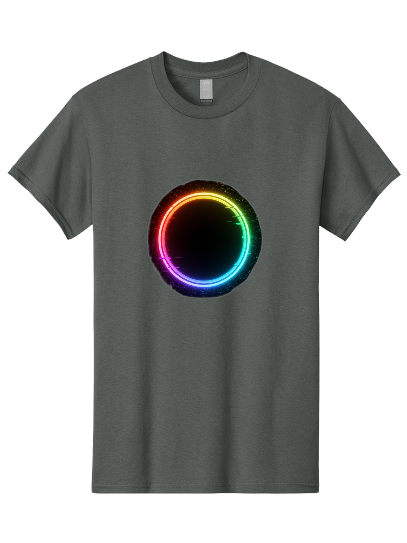 Neon-Circle-2 Men'S Graphic Tee, 100% Cotton, Comfortable Casual Summer Wear, Machine Washable, Vintage Camera, Old Camera, Antique Camera, Black Camera, Classic Photography, Photography Equipment, Nostalgic Device, Film Camera, Camera Art Bai178