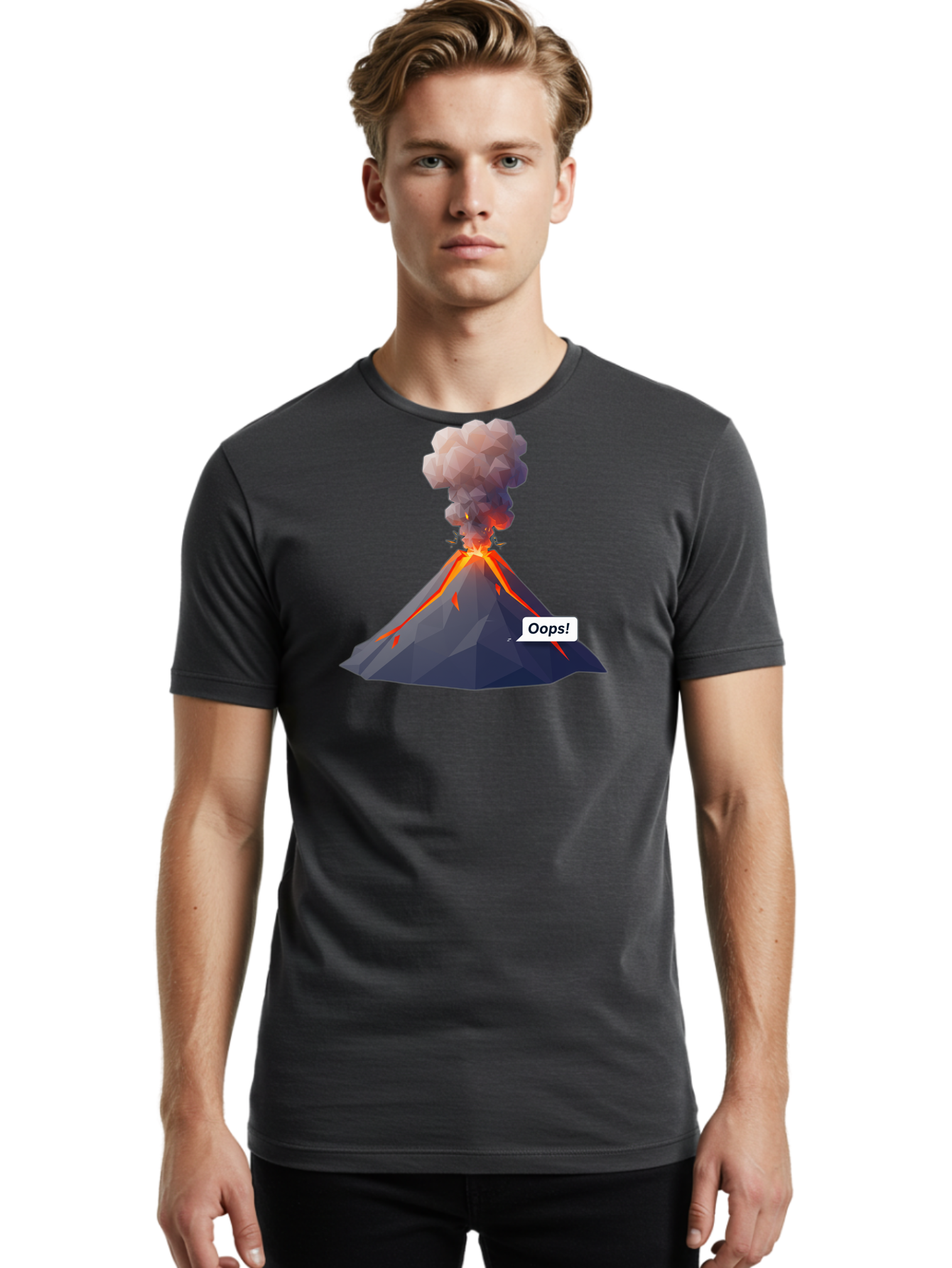 Oops Men'S Graphic Tee, 100% Cotton, Comfortable Casual Summer Wear, Machine Washable, Vintage Camera, Old Camera, Antique Camera, Black Camera, Classic Photography, Photography Equipment, Nostalgic Device, Film Camera, Camera Art Bai196