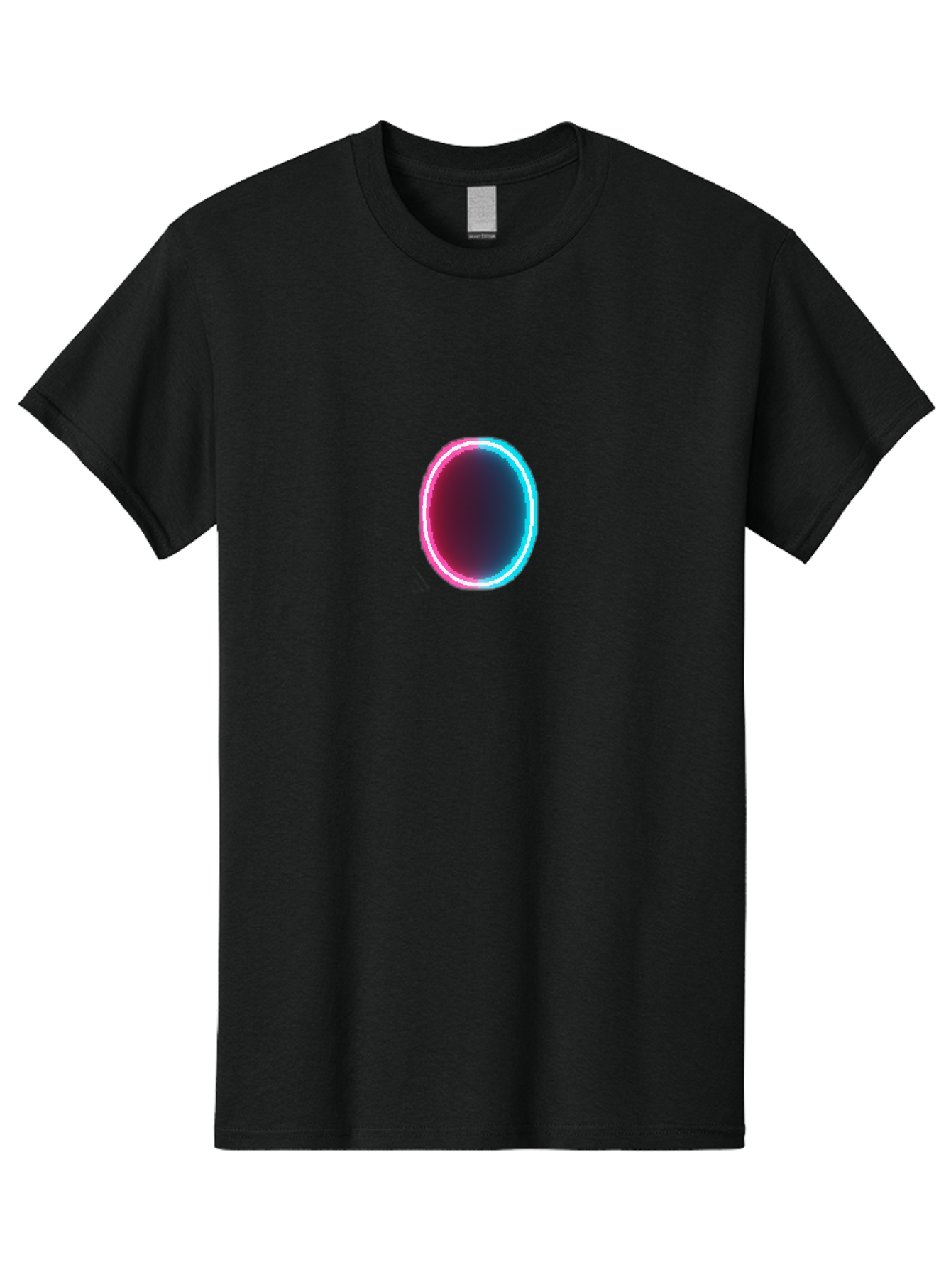 Oval-Neon-Light Men'S Graphic Tee, 100% Cotton, Comfortable Casual Summer Wear, Machine Washable, Vintage Camera, Old Camera, Antique Camera, Black Camera, Classic Photography, Photography Equipment, Nostalgic Device, Film Camera, Camera Art Bai200