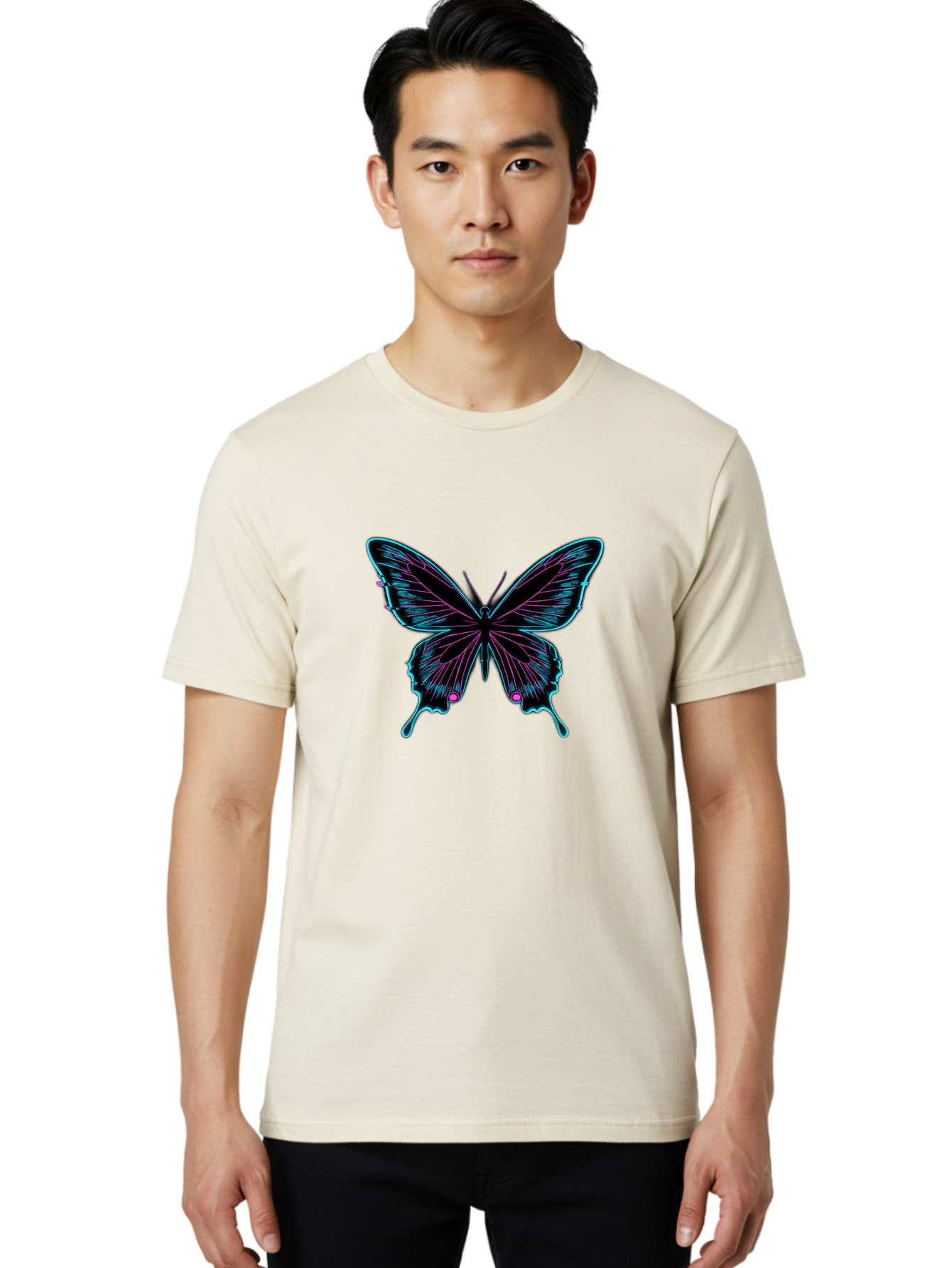 Papilio-Palinurus Men'S Graphic Tee, 100% Cotton, Comfortable Casual Summer Wear, Machine Washable, Vintage Camera, Old Camera, Antique Camera, Black Camera, Classic Photography, Photography Equipment, Nostalgic Device, Film Camera, Camera Art Bai203