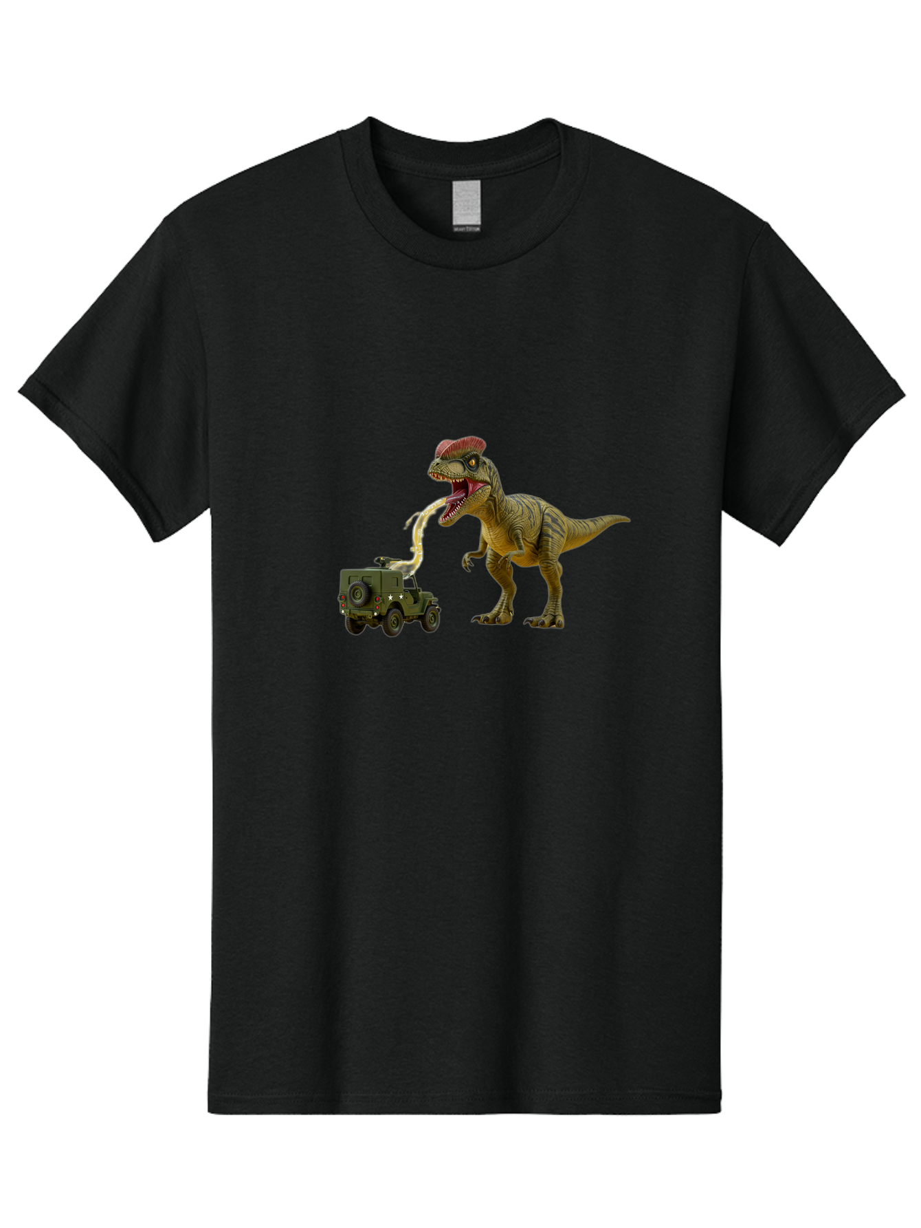 Parasaurolophus-Eating-Military-Vehicle Men'S Graphic Tee, 100% Cotton, Comfortable Casual Summer Wear, Machine Washable, Vintage Camera, Old Camera, Antique Camera, Black Camera, Classic Photography, Photography Equipment, Nostalgic Device, Bai206