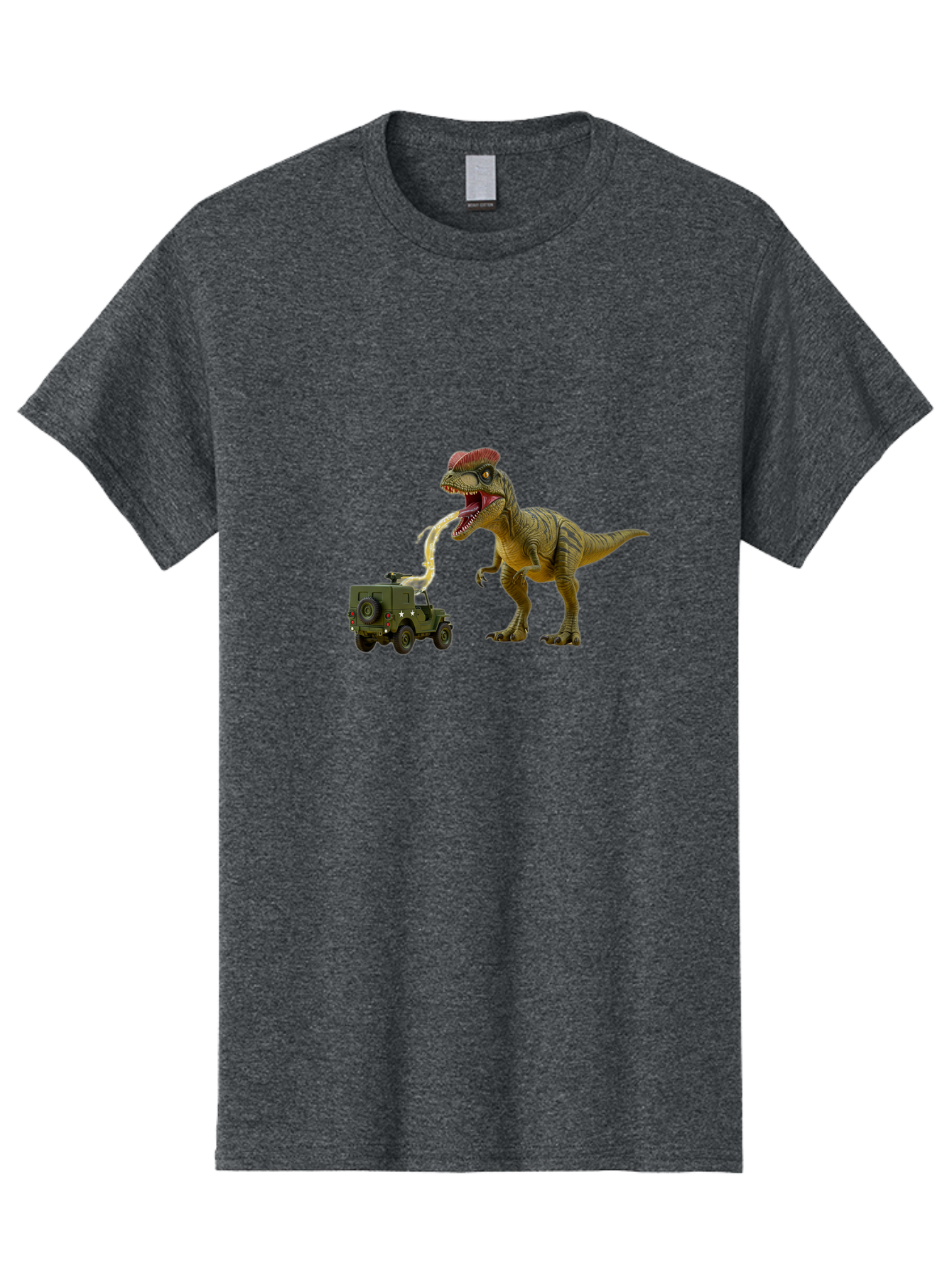 Parasaurolophus-Eating-Military-Vehicle Men'S Graphic Tee, 100% Cotton, Comfortable Casual Summer Wear, Machine Washable, Vintage Camera, Old Camera, Antique Camera, Black Camera, Classic Photography, Photography Equipment, Nostalgic Device, Bai206