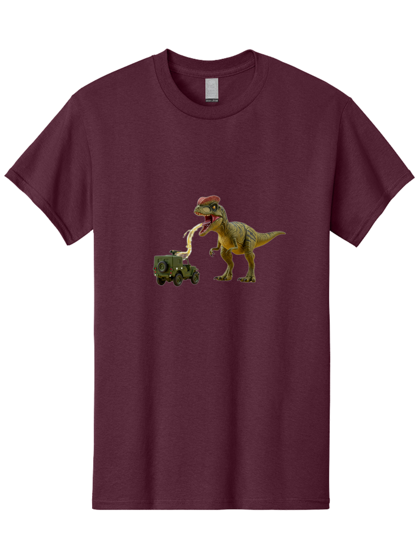 Parasaurolophus-Eating-Military-Vehicle Men'S Graphic Tee, 100% Cotton, Comfortable Casual Summer Wear, Machine Washable, Vintage Camera, Old Camera, Antique Camera, Black Camera, Classic Photography, Photography Equipment, Nostalgic Device, Bai206