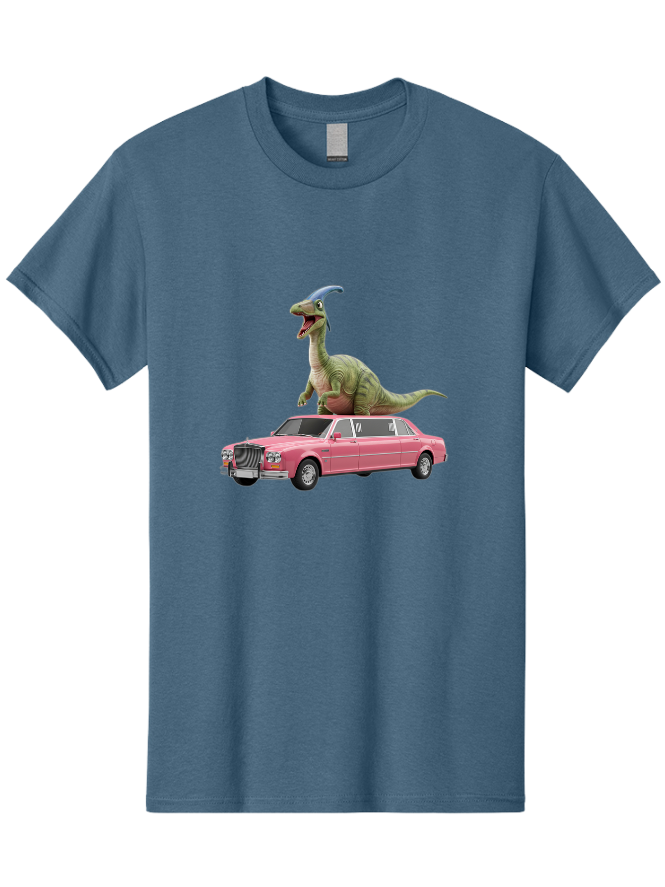 Parasaurolophus-On-Pink-Limousine Men'S Graphic Tee, 100% Cotton, Comfortable Casual Summer Wear, Machine Washable, Vintage Camera, Old Camera, Antique Camera, Black Camera, Classic Photography, Photography Equipment, Nostalgic Device, Bai207