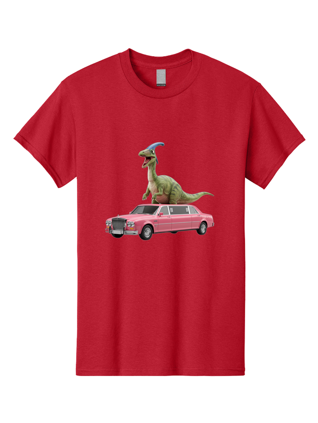 Parasaurolophus-On-Pink-Limousine Men'S Graphic Tee, 100% Cotton, Comfortable Casual Summer Wear, Machine Washable, Vintage Camera, Old Camera, Antique Camera, Black Camera, Classic Photography, Photography Equipment, Nostalgic Device, Bai207