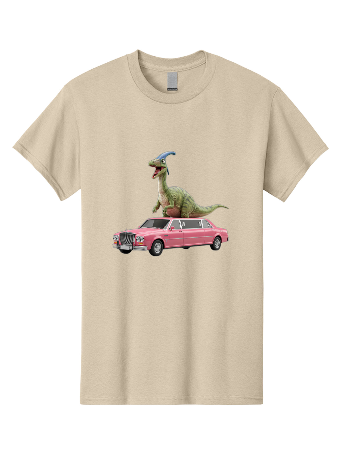 Parasaurolophus-On-Pink-Limousine Men'S Graphic Tee, 100% Cotton, Comfortable Casual Summer Wear, Machine Washable, Vintage Camera, Old Camera, Antique Camera, Black Camera, Classic Photography, Photography Equipment, Nostalgic Device, Bai207