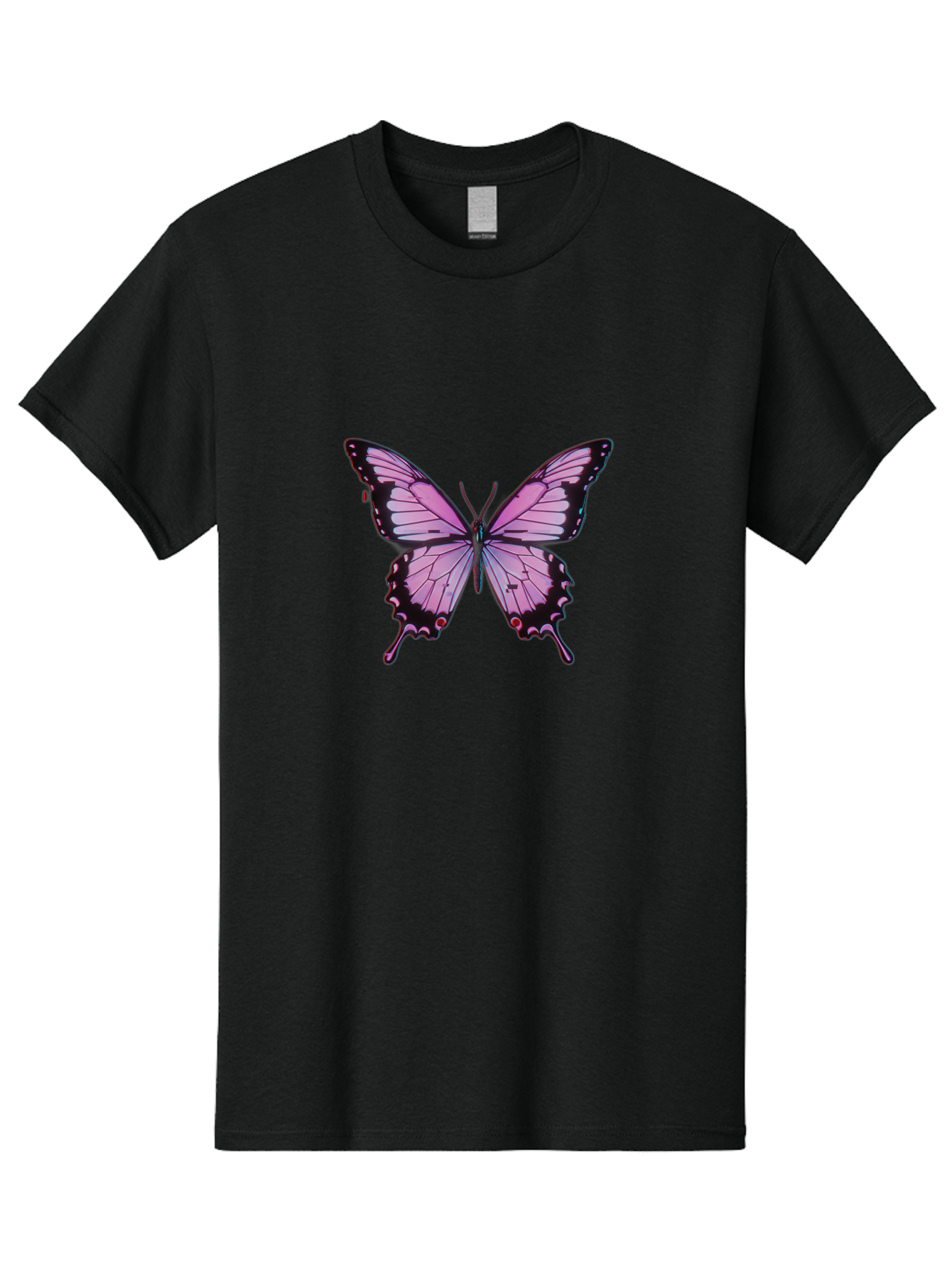 Pink-Butterfly-3 Men'S Graphic Tee, 100% Cotton, Comfortable Casual Summer Wear, Machine Washable, Vintage Camera, Old Camera, Antique Camera, Black Camera, Classic Photography, Photography Equipment, Nostalgic Device, Film Camera, Camera Art Bai217