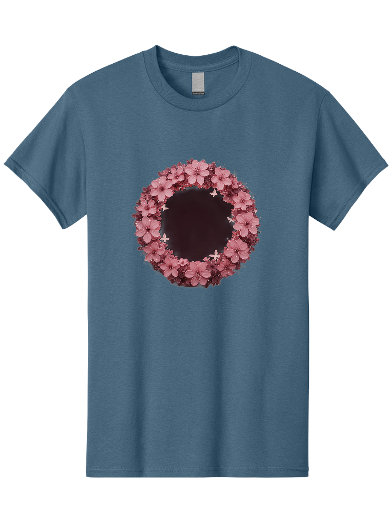 Pink-Flowers-Wreath Men'S Graphic Tee, 100% Cotton, Comfortable Casual Summer Wear, Machine Washable, Vintage Camera, Old Camera, Antique Camera, Black Camera, Classic Photography, Photography Equipment, Nostalgic Device, Film Camera, Bai224