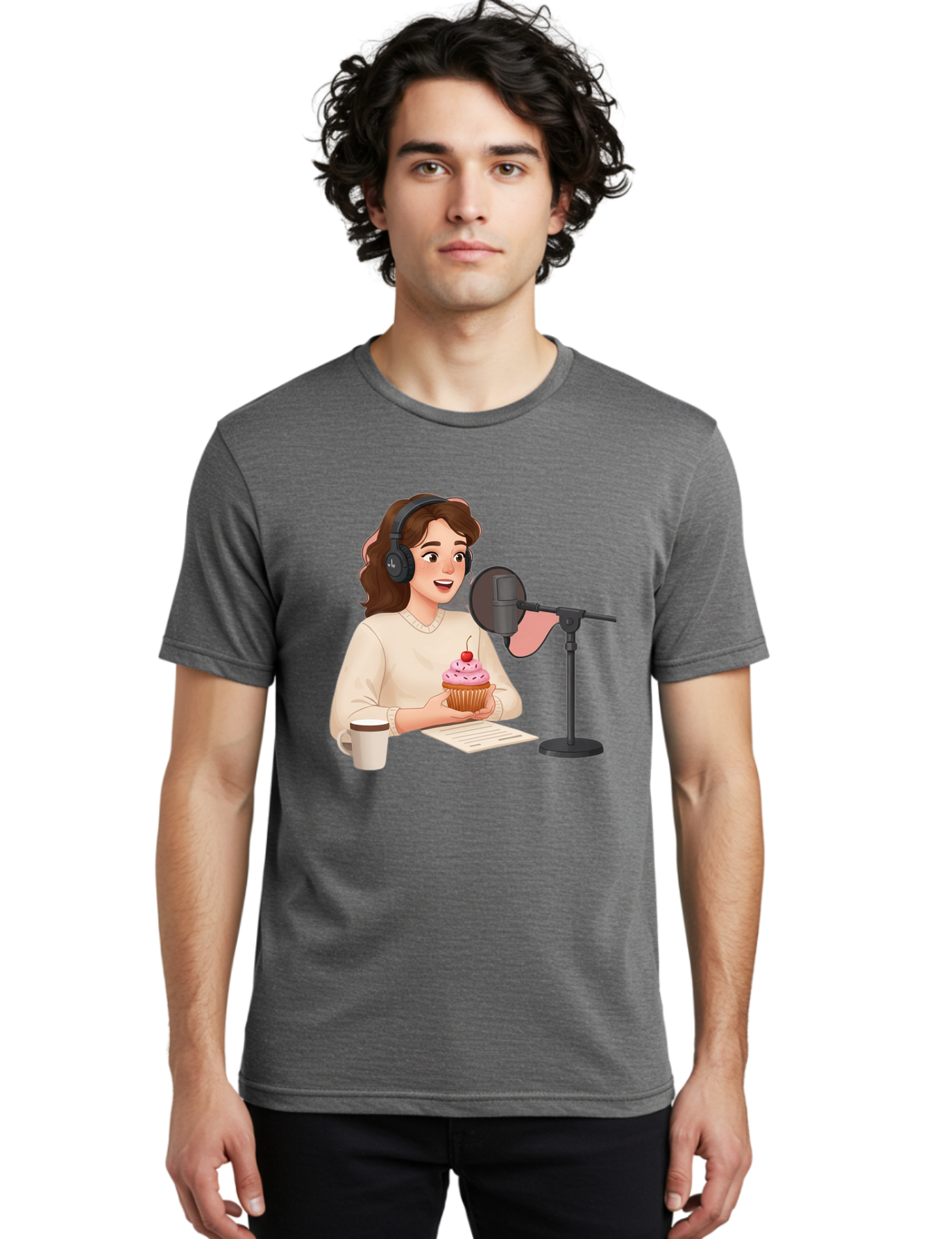 Podcast-Host-Cupcake Men'S Graphic Tee, 100% Cotton, Comfortable Casual Summer Wear, Machine Washable, Vintage Camera, Old Camera, Antique Camera, Black Camera, Classic Photography, Photography Equipment, Nostalgic Device, Film Camera, Bai231