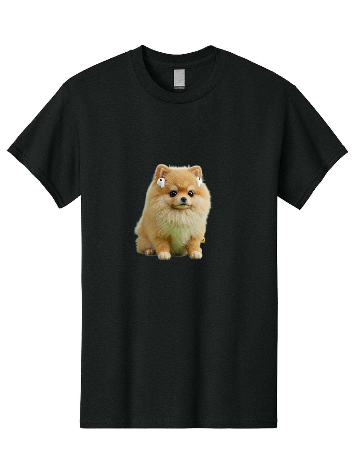 Pomeranian-With-Earbuds Men'S Graphic Tee, 100% Cotton, Comfortable Casual Summer Wear, Machine Washable, Vintage Camera, Old Camera, Antique Camera, Black Camera, Classic Photography, Photography Equipment, Nostalgic Device, Film Camera, Bai234