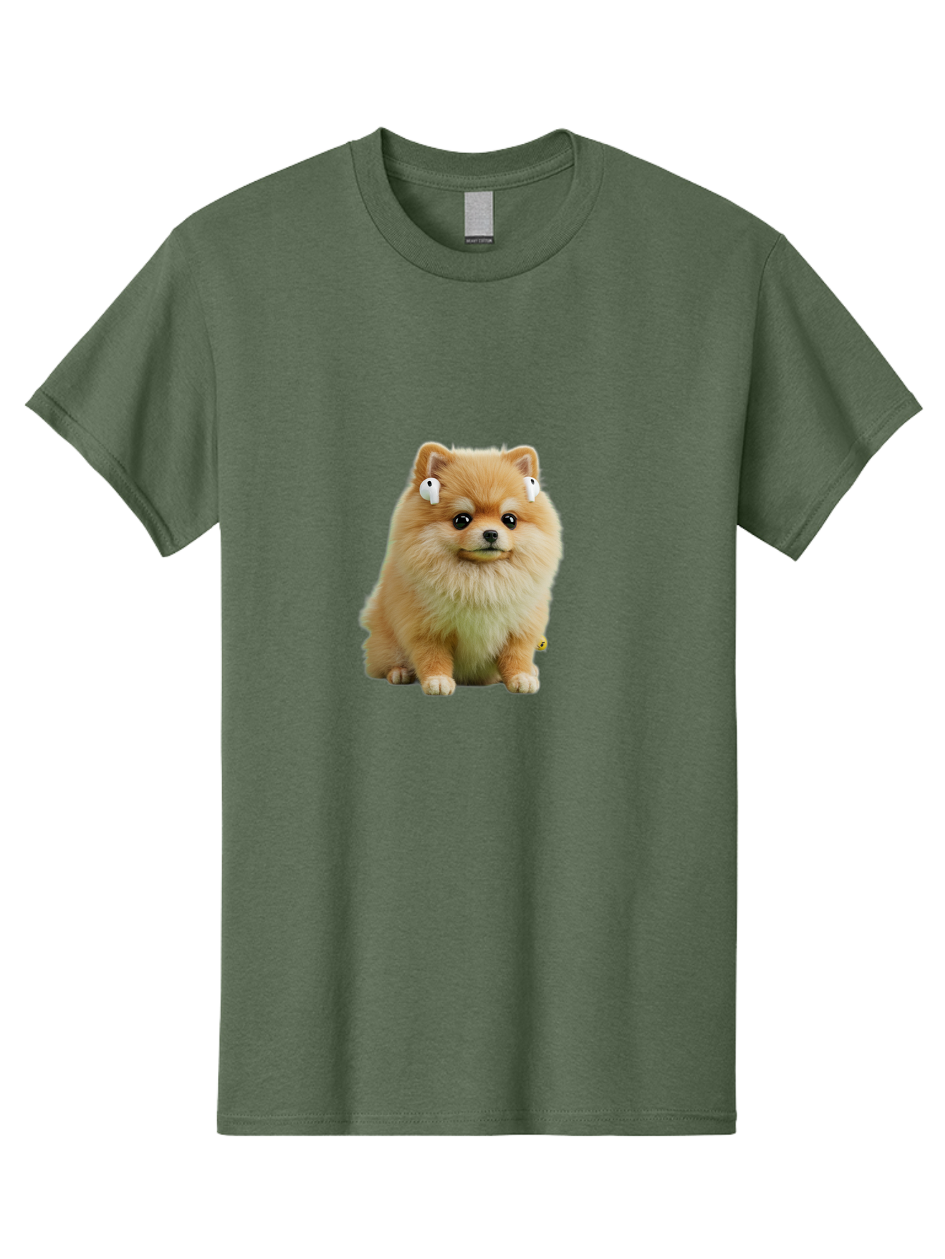 Pomeranian-With-Earbuds Men'S Graphic Tee, 100% Cotton, Comfortable Casual Summer Wear, Machine Washable, Vintage Camera, Old Camera, Antique Camera, Black Camera, Classic Photography, Photography Equipment, Nostalgic Device, Film Camera, Bai234