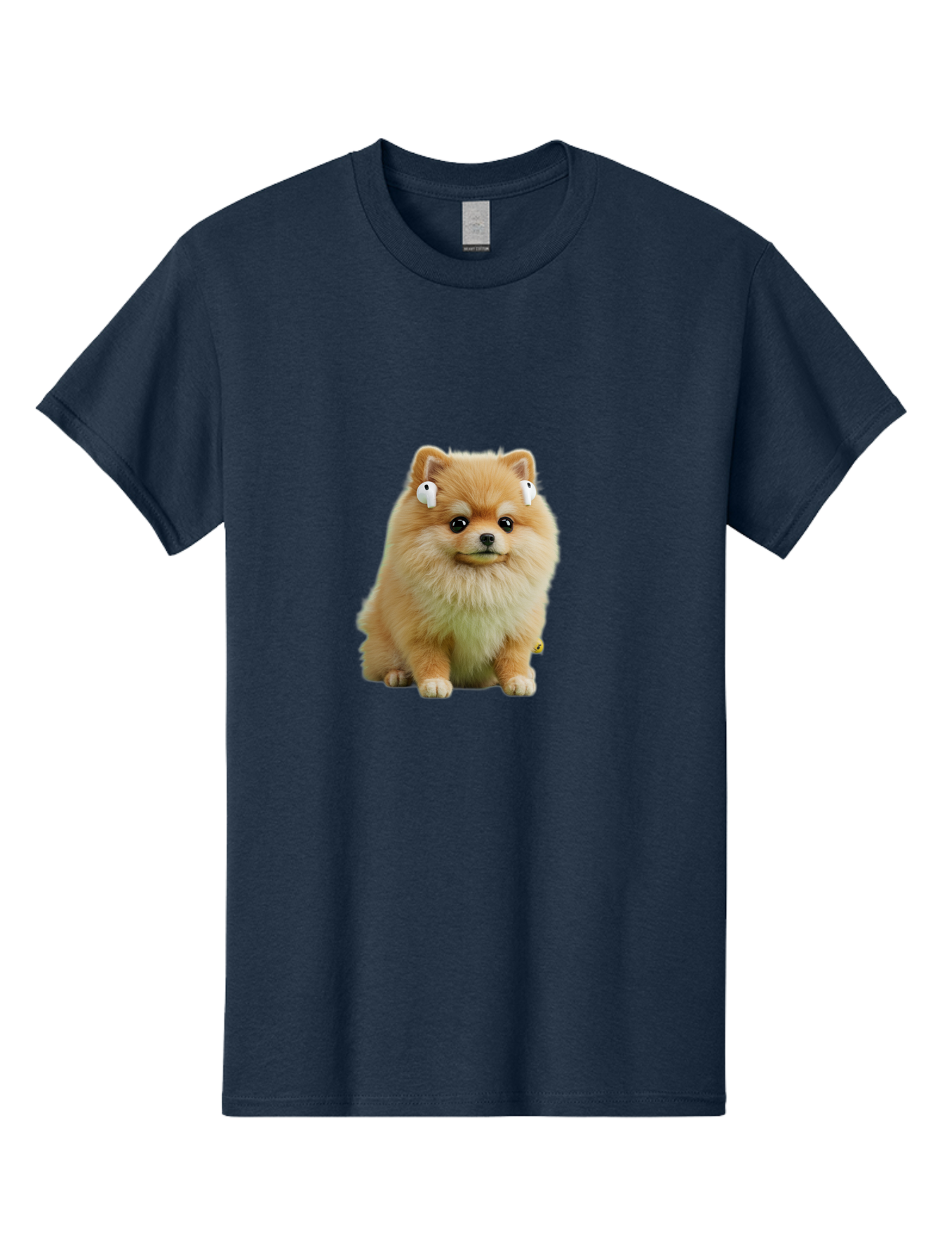Pomeranian-With-Earbuds Men'S Graphic Tee, 100% Cotton, Comfortable Casual Summer Wear, Machine Washable, Vintage Camera, Old Camera, Antique Camera, Black Camera, Classic Photography, Photography Equipment, Nostalgic Device, Film Camera, Bai234