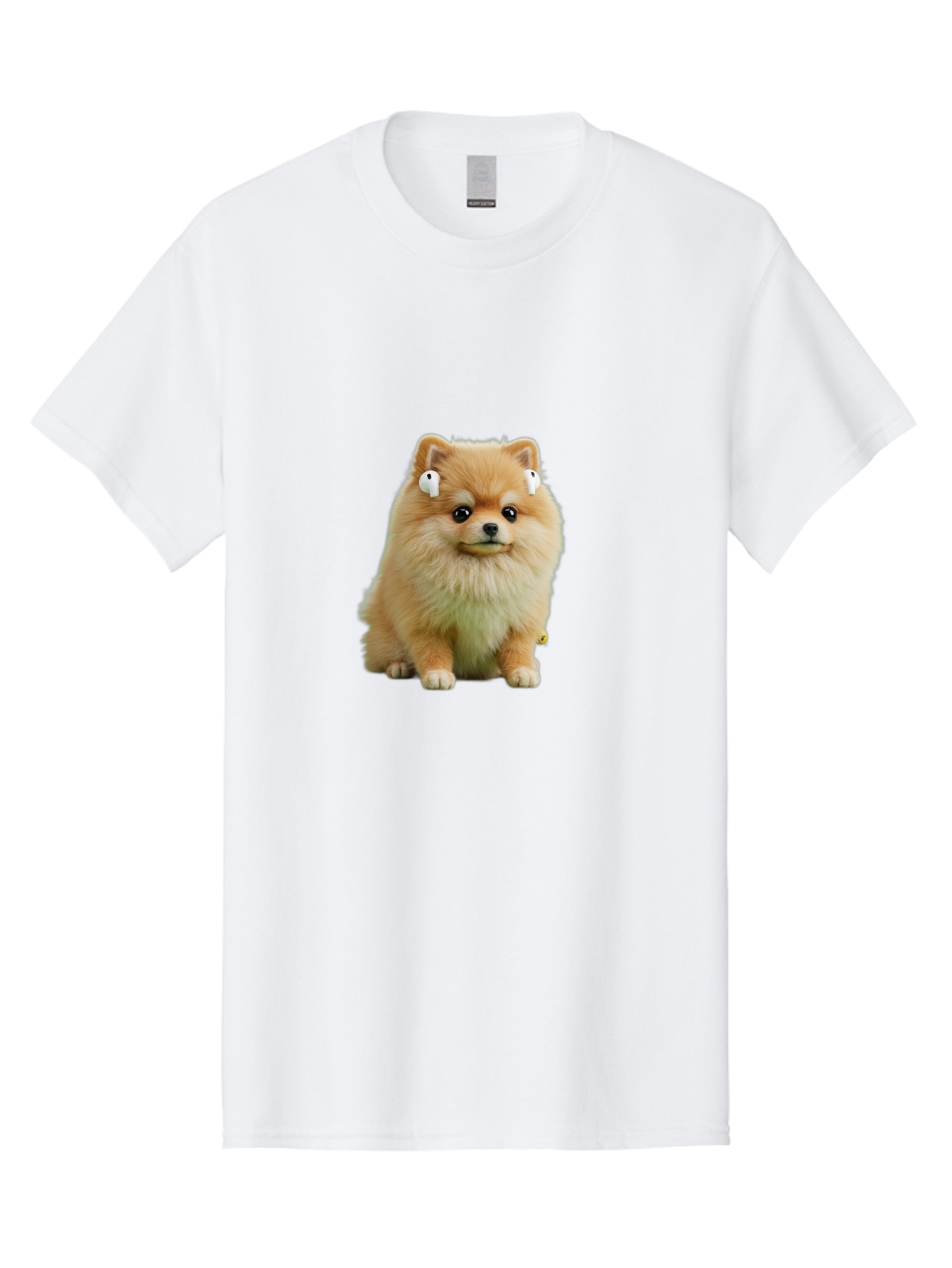 Pomeranian-With-Earbuds Men'S Graphic Tee, 100% Cotton, Comfortable Casual Summer Wear, Machine Washable, Vintage Camera, Old Camera, Antique Camera, Black Camera, Classic Photography, Photography Equipment, Nostalgic Device, Film Camera, Bai234
