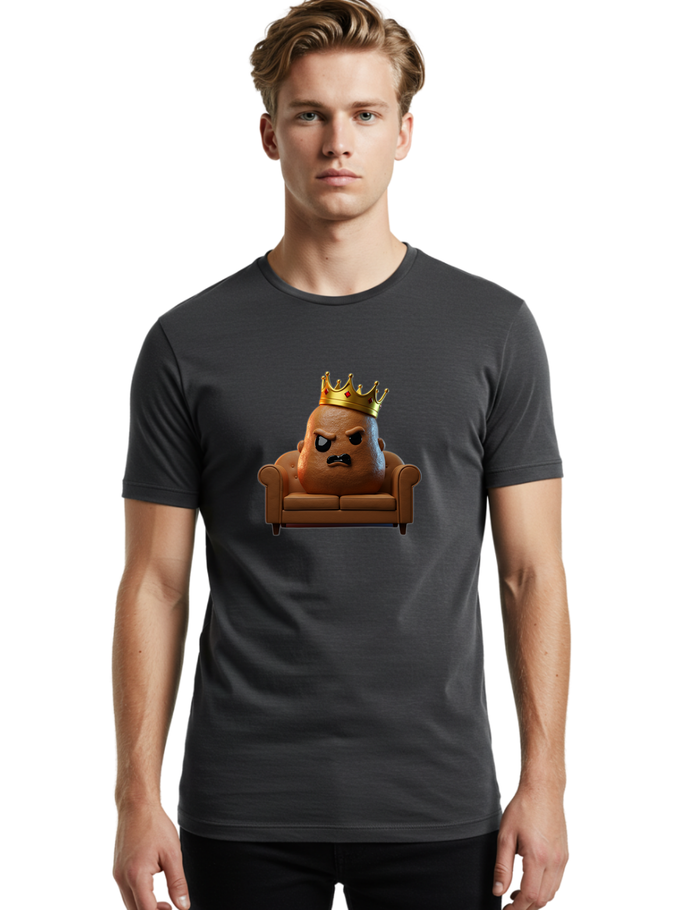 Potato-King-3 Men'S Graphic Tee, 100% Cotton, Comfortable Casual Summer Wear, Machine Washable, Vintage Camera, Old Camera, Antique Camera, Black Camera, Classic Photography, Photography Equipment, Nostalgic Device, Film Camera, Camera Art Bai241