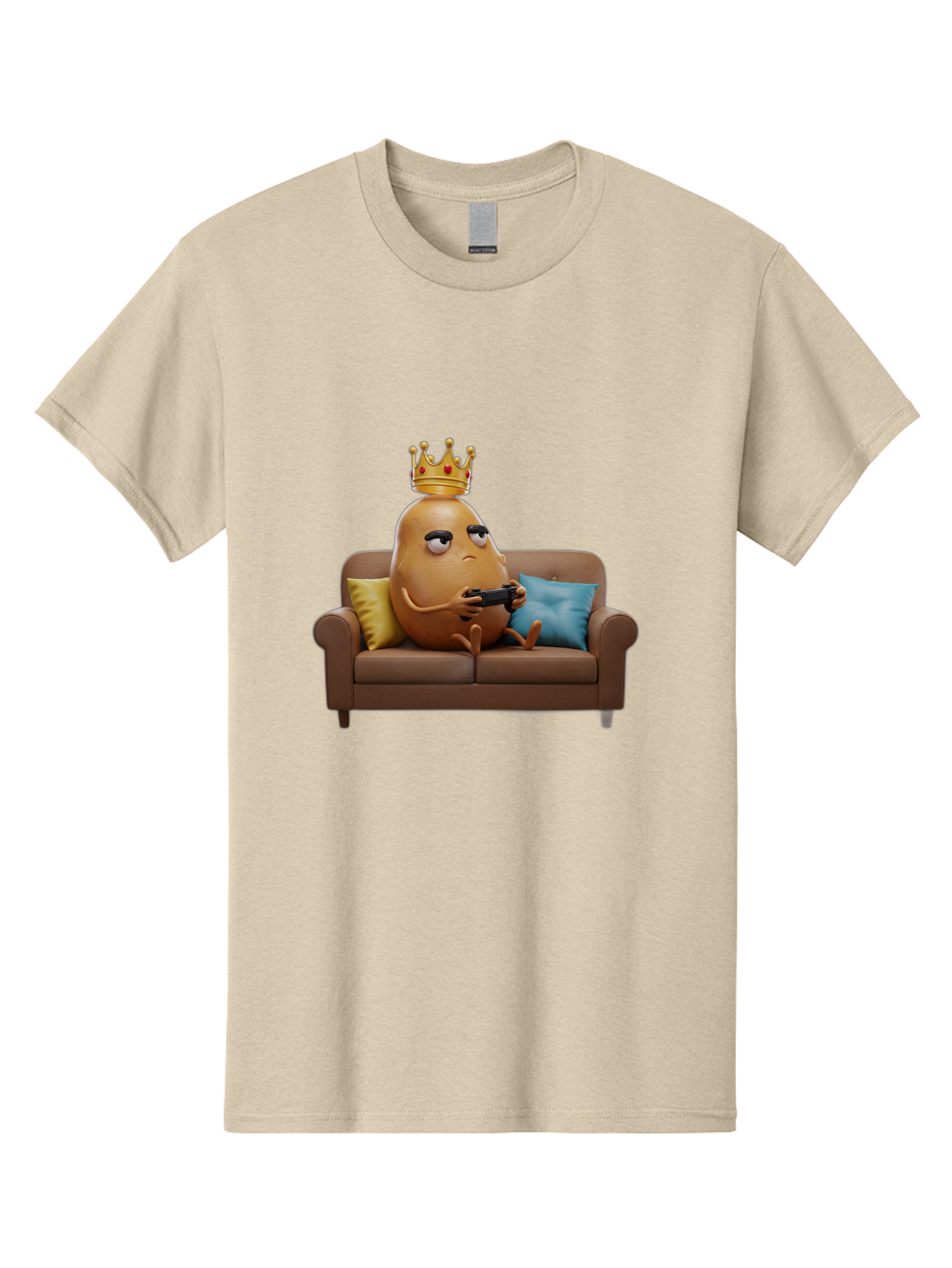 Potato-With-Crown-1 Men'S Graphic Tee, 100% Cotton, Comfortable Casual Summer Wear, Machine Washable, Vintage Camera, Old Camera, Antique Camera, Black Camera, Classic Photography, Photography Equipment, Nostalgic Device, Film Camera, Bai250