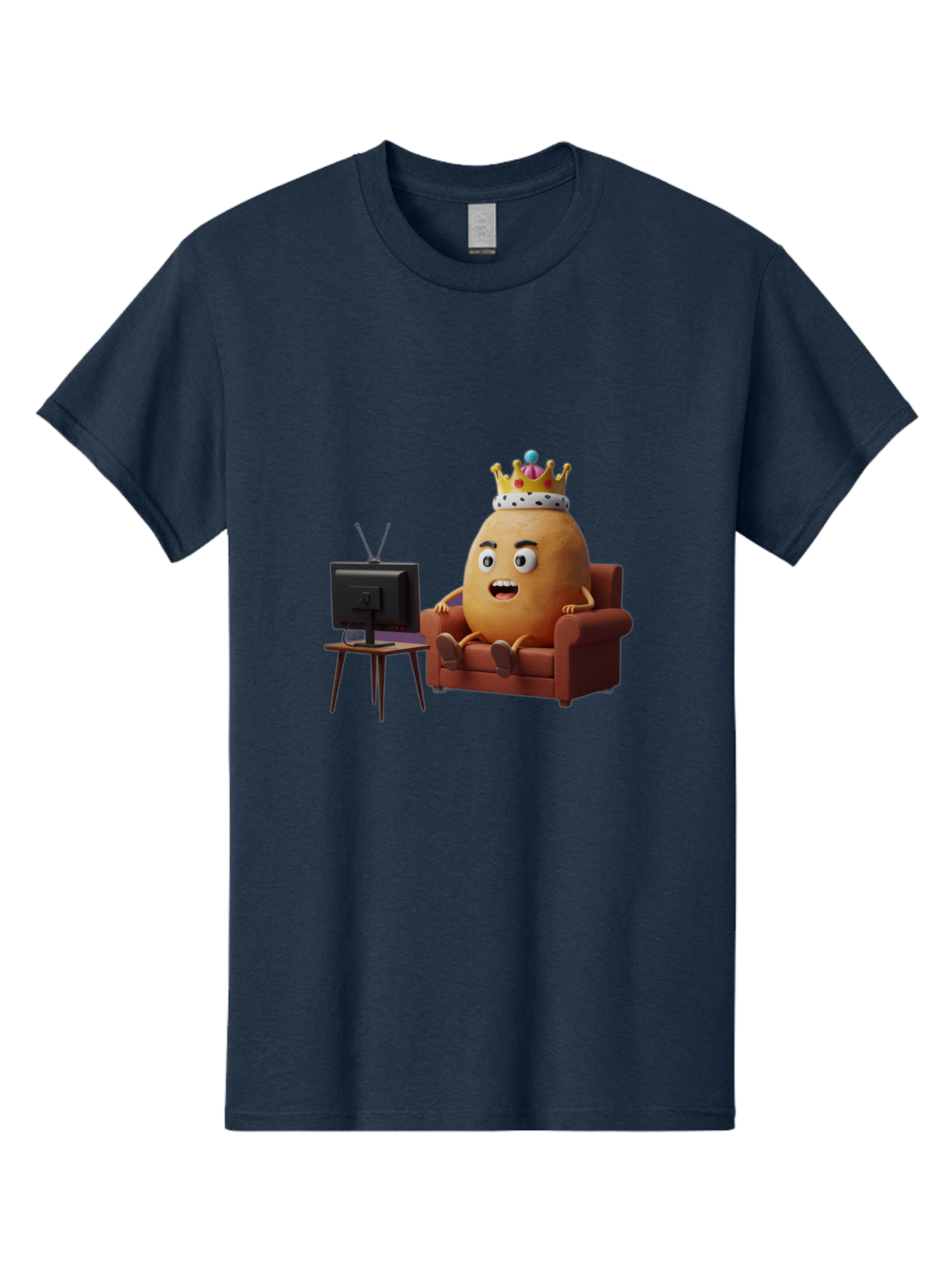 Potato-With-Crown Men'S Graphic Tee, 100% Cotton, Comfortable Casual Summer Wear, Machine Washable, Vintage Camera, Old Camera, Antique Camera, Black Camera, Classic Photography, Photography Equipment, Nostalgic Device, Film Camera, Camera Art Bai252