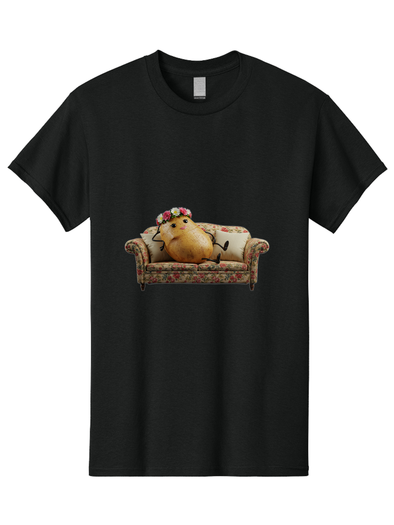 Potato-With-Flowers-On-Sofa Men'S Graphic Tee, 100% Cotton, Comfortable Casual Summer Wear, Machine Washable, Vintage Camera, Old Camera, Antique Camera, Black Camera, Classic Photography, Photography Equipment, Nostalgic Device, Film Camera, Bai253