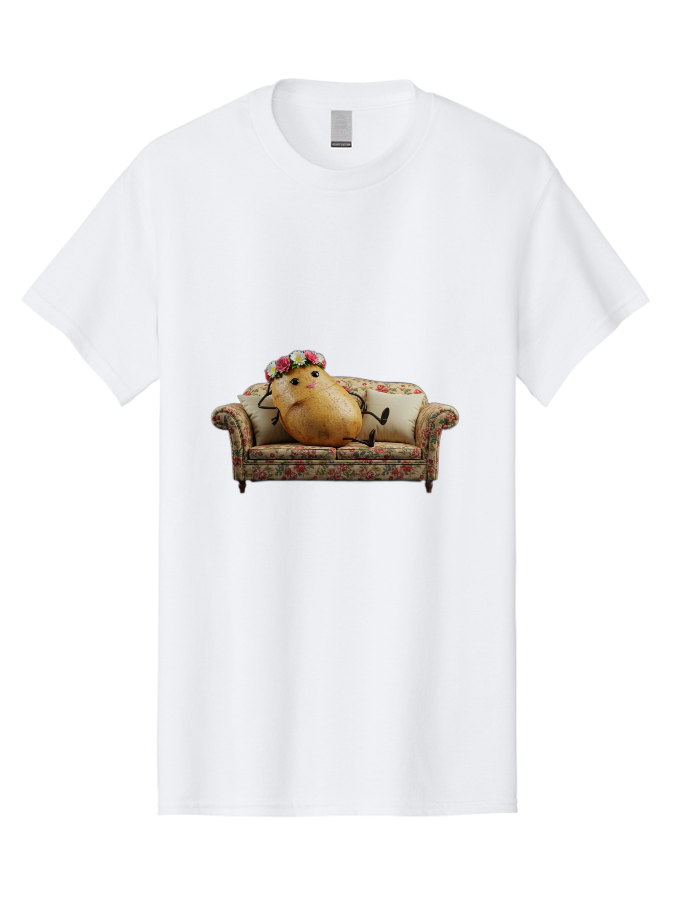 Potato-With-Flowers-On-Sofa Men'S Graphic Tee, 100% Cotton, Comfortable Casual Summer Wear, Machine Washable, Vintage Camera, Old Camera, Antique Camera, Black Camera, Classic Photography, Photography Equipment, Nostalgic Device, Film Camera, Bai253