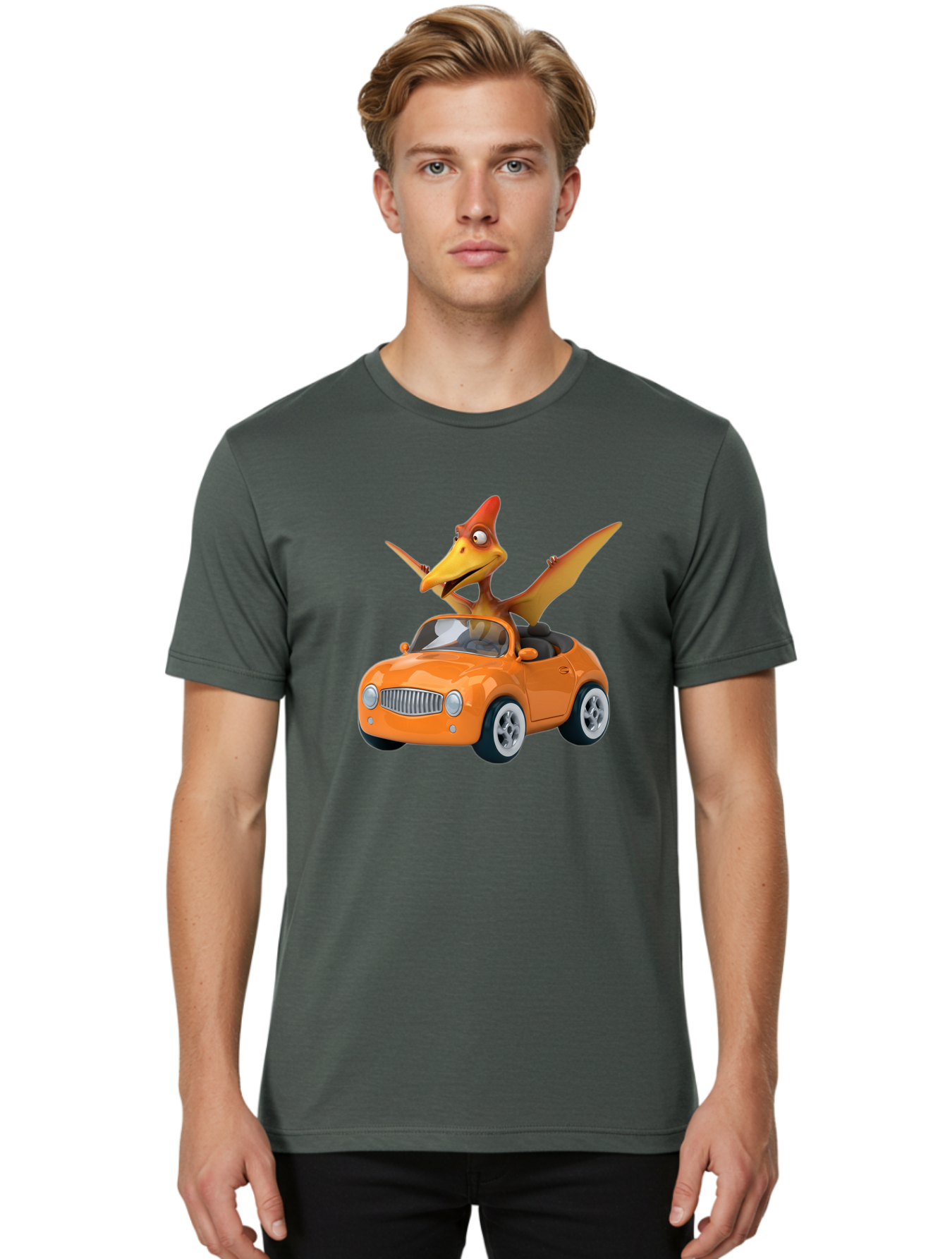 Pterodactyl-In-Orange-Convertible Men'S Graphic Tee, 100% Cotton, Comfortable Casual Summer Wear, Machine Washable, Vintage Camera, Old Camera, Antique Camera, Black Camera, Classic Photography, Photography Equipment, Nostalgic Device, Bai254