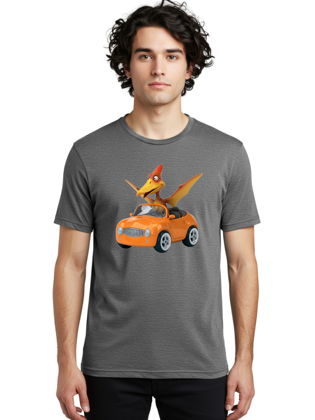 Pterodactyl-In-Orange-Convertible Men'S Graphic Tee, 100% Cotton, Comfortable Casual Summer Wear, Machine Washable, Vintage Camera, Old Camera, Antique Camera, Black Camera, Classic Photography, Photography Equipment, Nostalgic Device, Bai254
