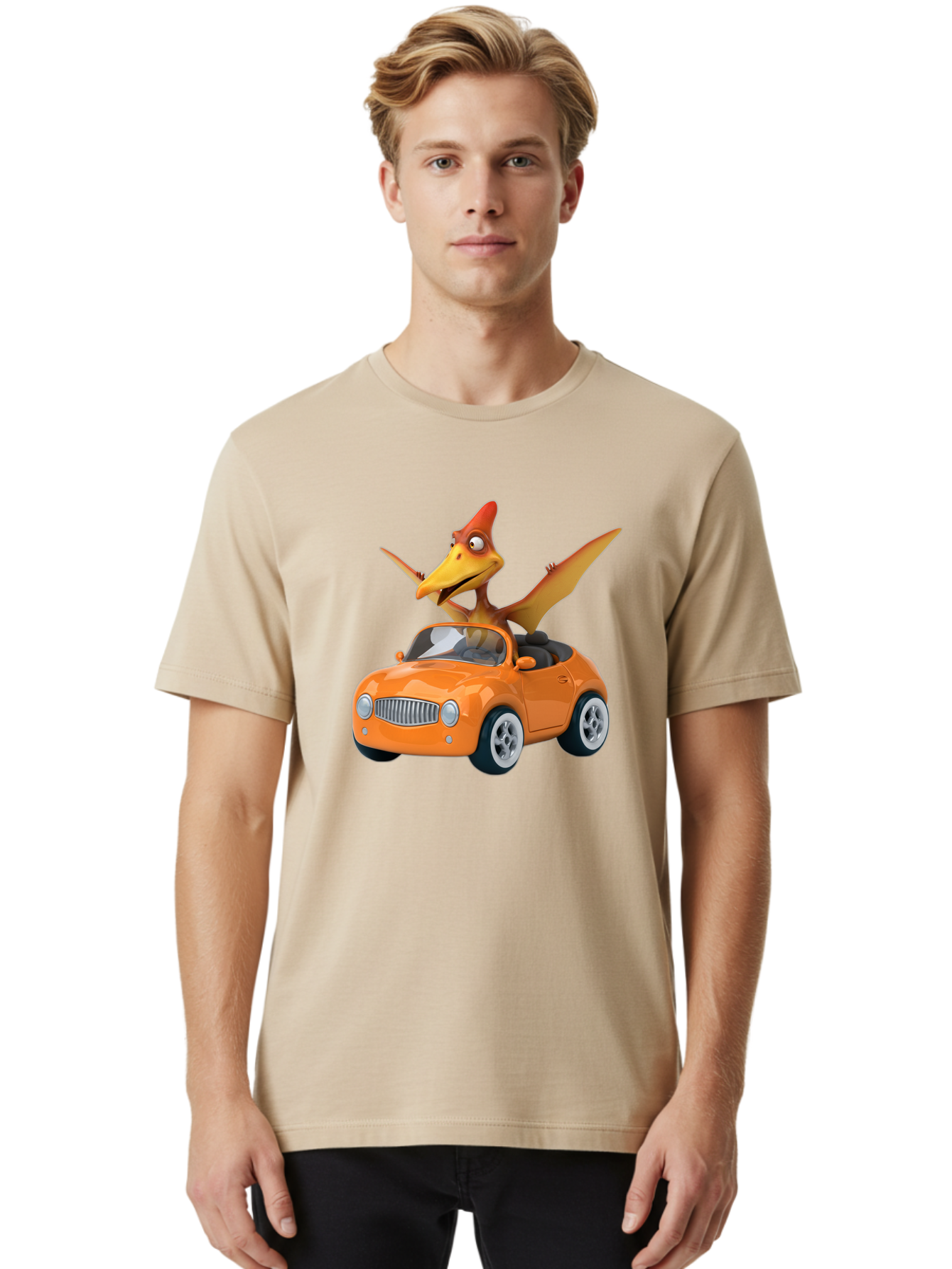 Pterodactyl-In-Orange-Convertible Men'S Graphic Tee, 100% Cotton, Comfortable Casual Summer Wear, Machine Washable, Vintage Camera, Old Camera, Antique Camera, Black Camera, Classic Photography, Photography Equipment, Nostalgic Device, Bai254