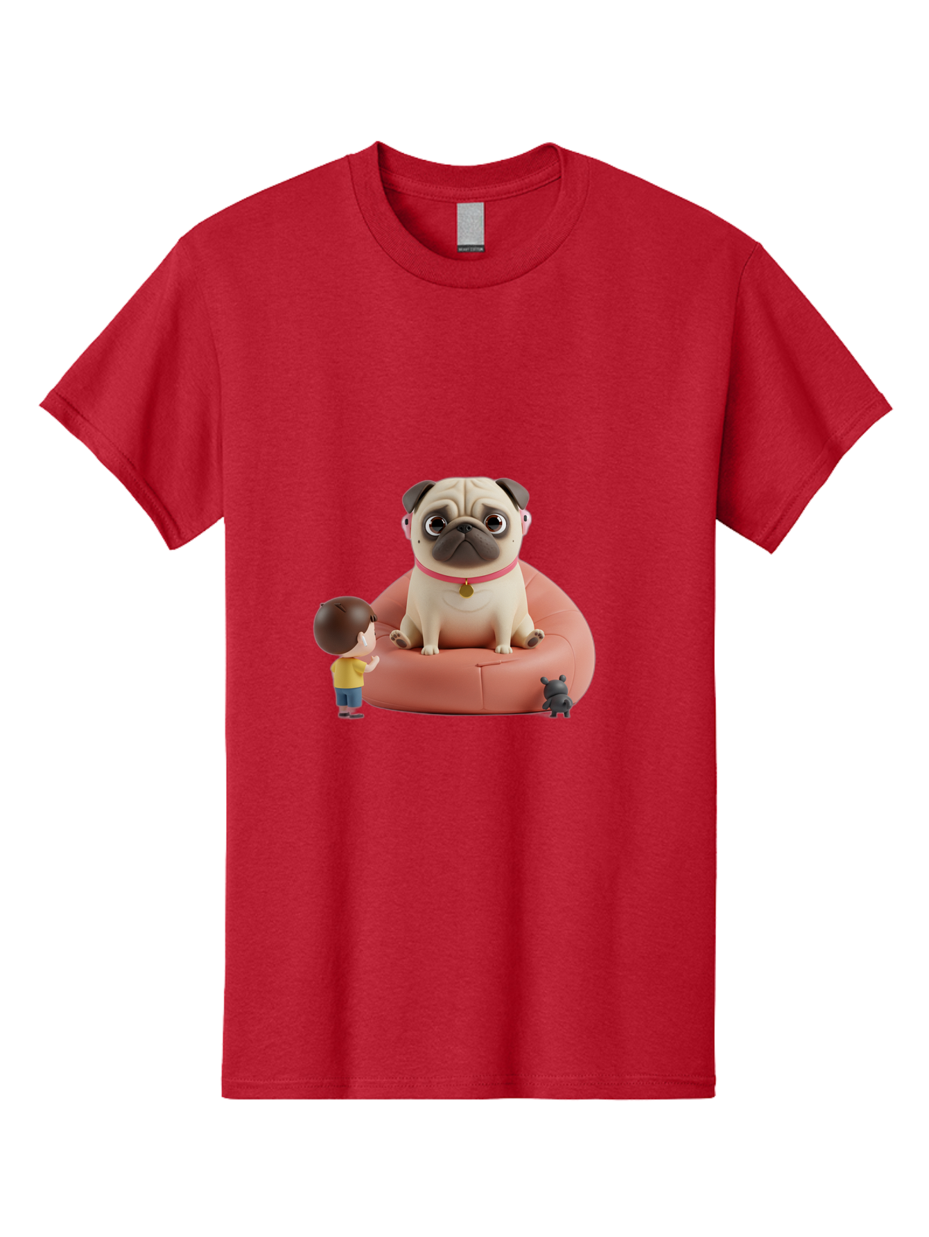 Pug-On-Bean-Bag Men'S Graphic Tee, 100% Cotton, Comfortable Casual Summer Wear, Machine Washable, Vintage Camera, Old Camera, Antique Camera, Black Camera, Classic Photography, Photography Equipment, Nostalgic Device, Film Camera, Camera Art Bai256