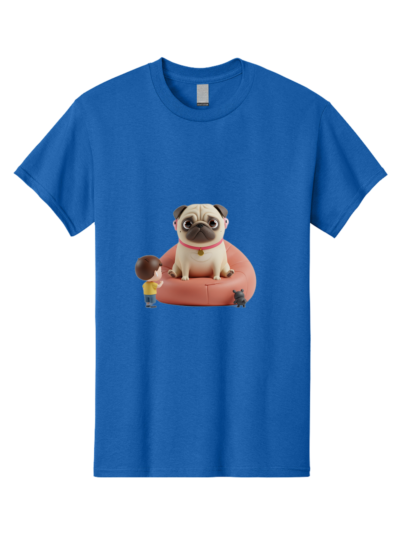 Pug-On-Bean-Bag Men'S Graphic Tee, 100% Cotton, Comfortable Casual Summer Wear, Machine Washable, Vintage Camera, Old Camera, Antique Camera, Black Camera, Classic Photography, Photography Equipment, Nostalgic Device, Film Camera, Camera Art Bai256