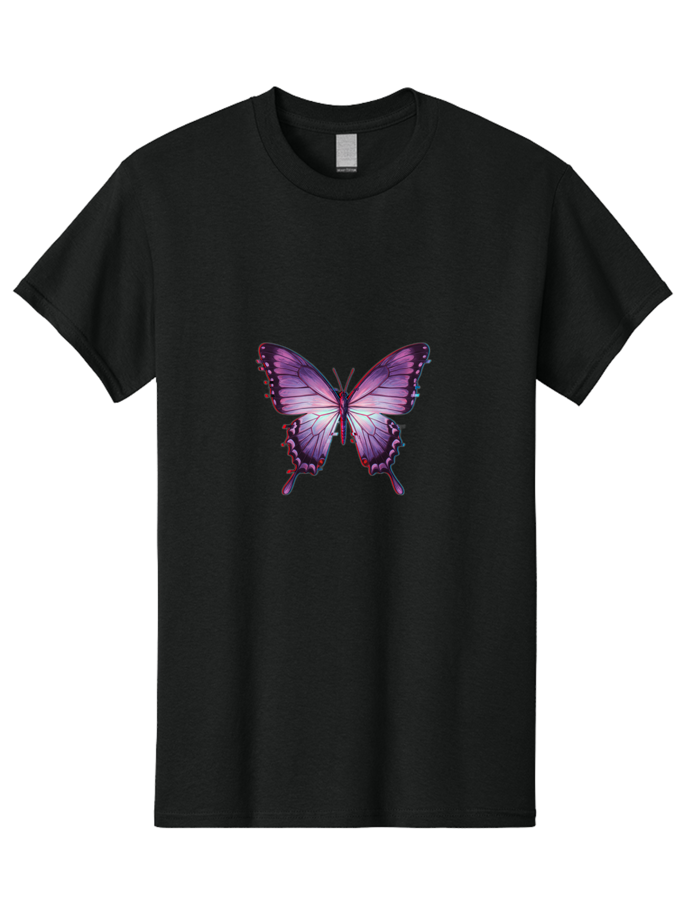 Purple-Butterfly-2 Men'S Graphic Tee, 100% Cotton, Comfortable Casual Summer Wear, Machine Washable, Vintage Camera, Old Camera, Antique Camera, Black Camera, Classic Photography, Photography Equipment, Nostalgic Device, Film Camera, Bai258