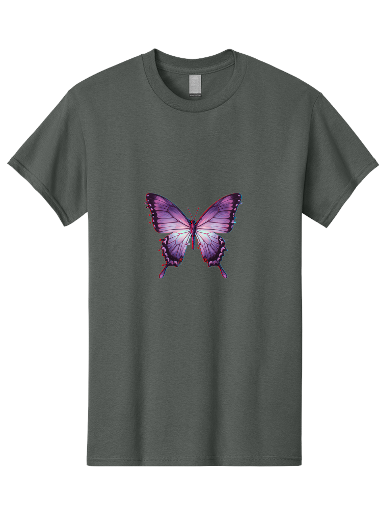 Purple-Butterfly-2 Men'S Graphic Tee, 100% Cotton, Comfortable Casual Summer Wear, Machine Washable, Vintage Camera, Old Camera, Antique Camera, Black Camera, Classic Photography, Photography Equipment, Nostalgic Device, Film Camera, Bai258