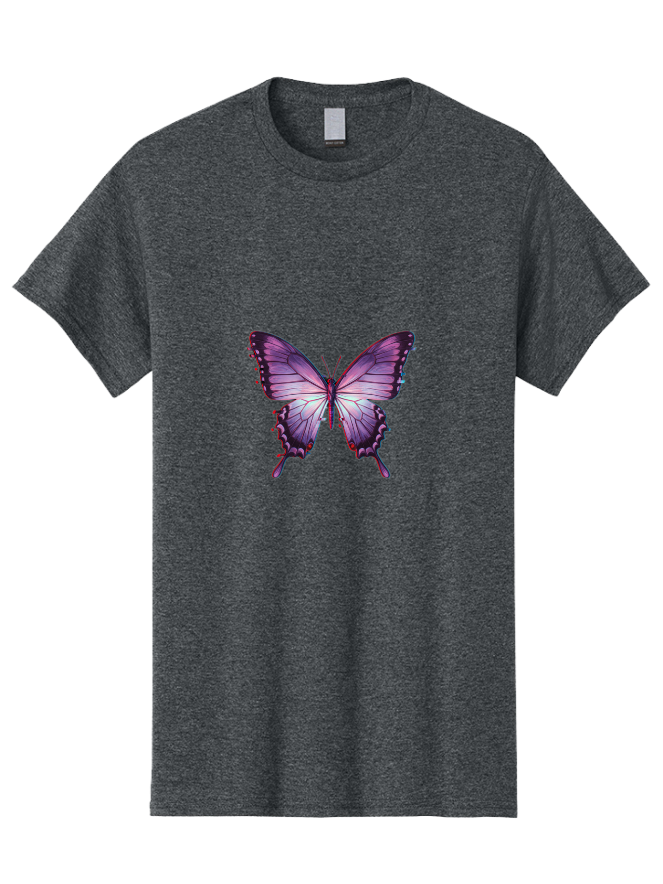 Purple-Butterfly-2 Men'S Graphic Tee, 100% Cotton, Comfortable Casual Summer Wear, Machine Washable, Vintage Camera, Old Camera, Antique Camera, Black Camera, Classic Photography, Photography Equipment, Nostalgic Device, Film Camera, Bai258