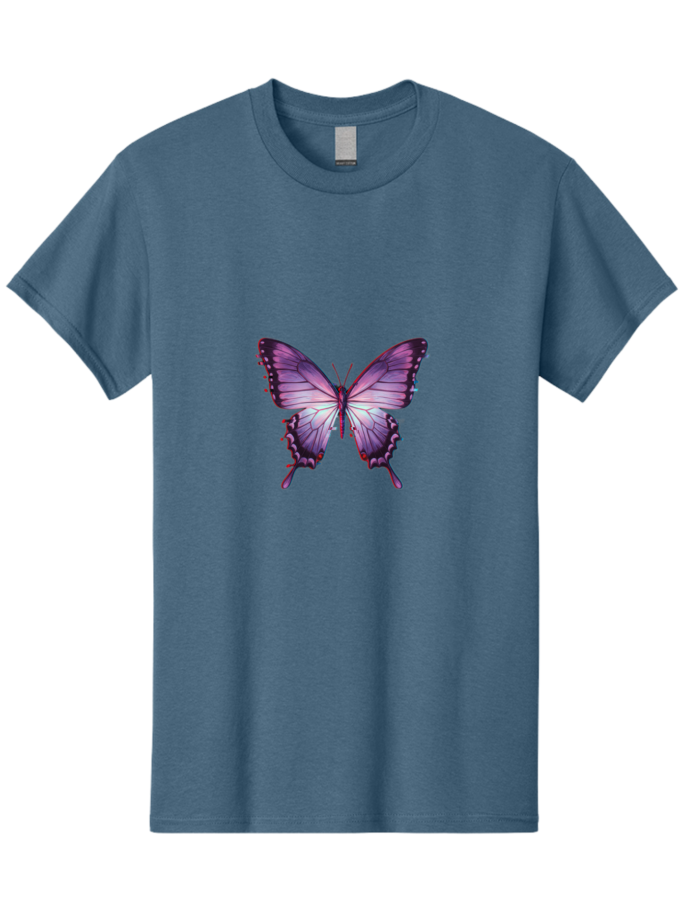 Purple-Butterfly-2 Men'S Graphic Tee, 100% Cotton, Comfortable Casual Summer Wear, Machine Washable, Vintage Camera, Old Camera, Antique Camera, Black Camera, Classic Photography, Photography Equipment, Nostalgic Device, Film Camera, Bai258