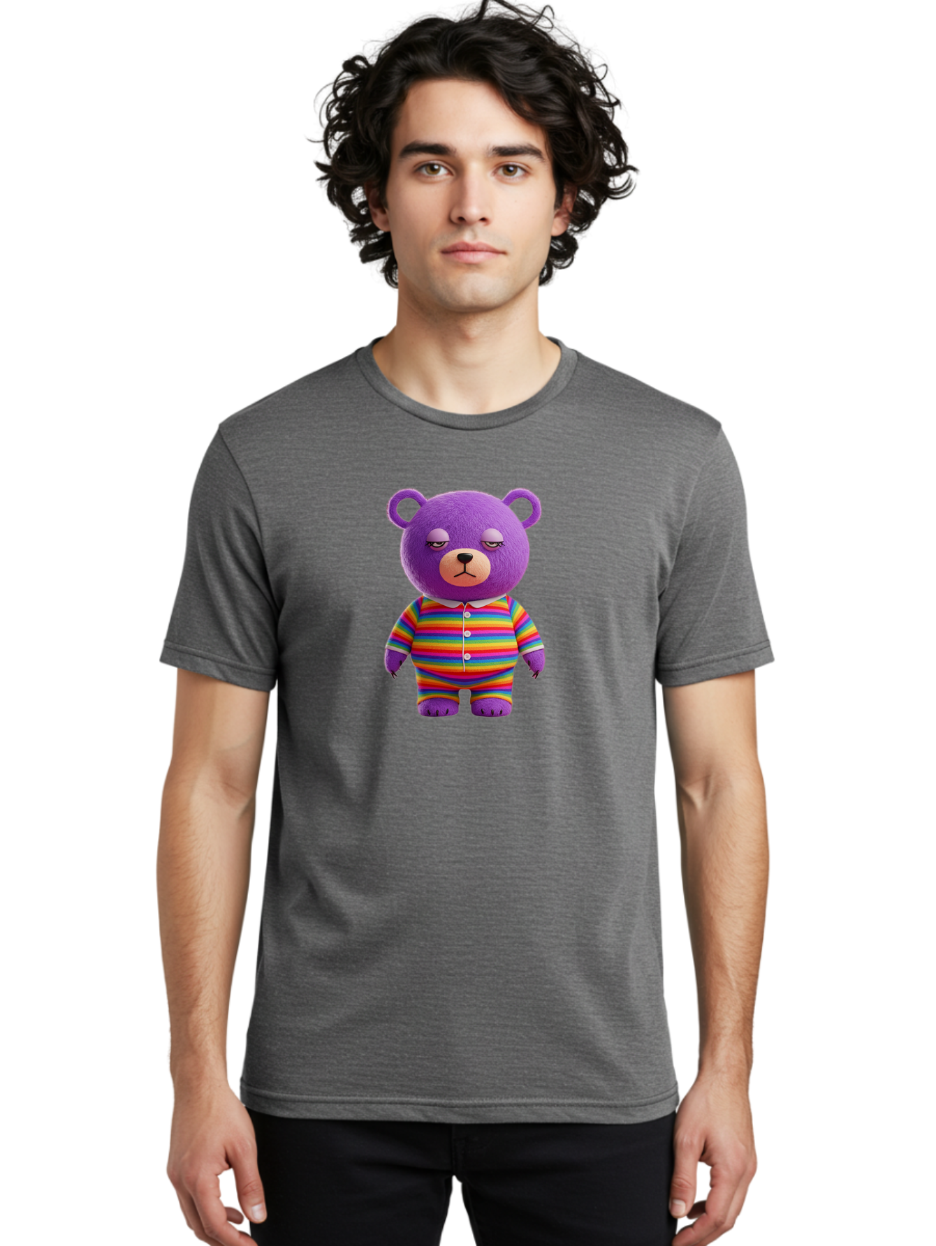 Purple-Teddy-Bear Men'S Graphic Tee, 100% Cotton, Comfortable Casual Summer Wear, Machine Washable, Vintage Camera, Old Camera, Antique Camera, Black Camera, Classic Photography, Photography Equipment, Nostalgic Device, Film Camera, Camera Art Bai263