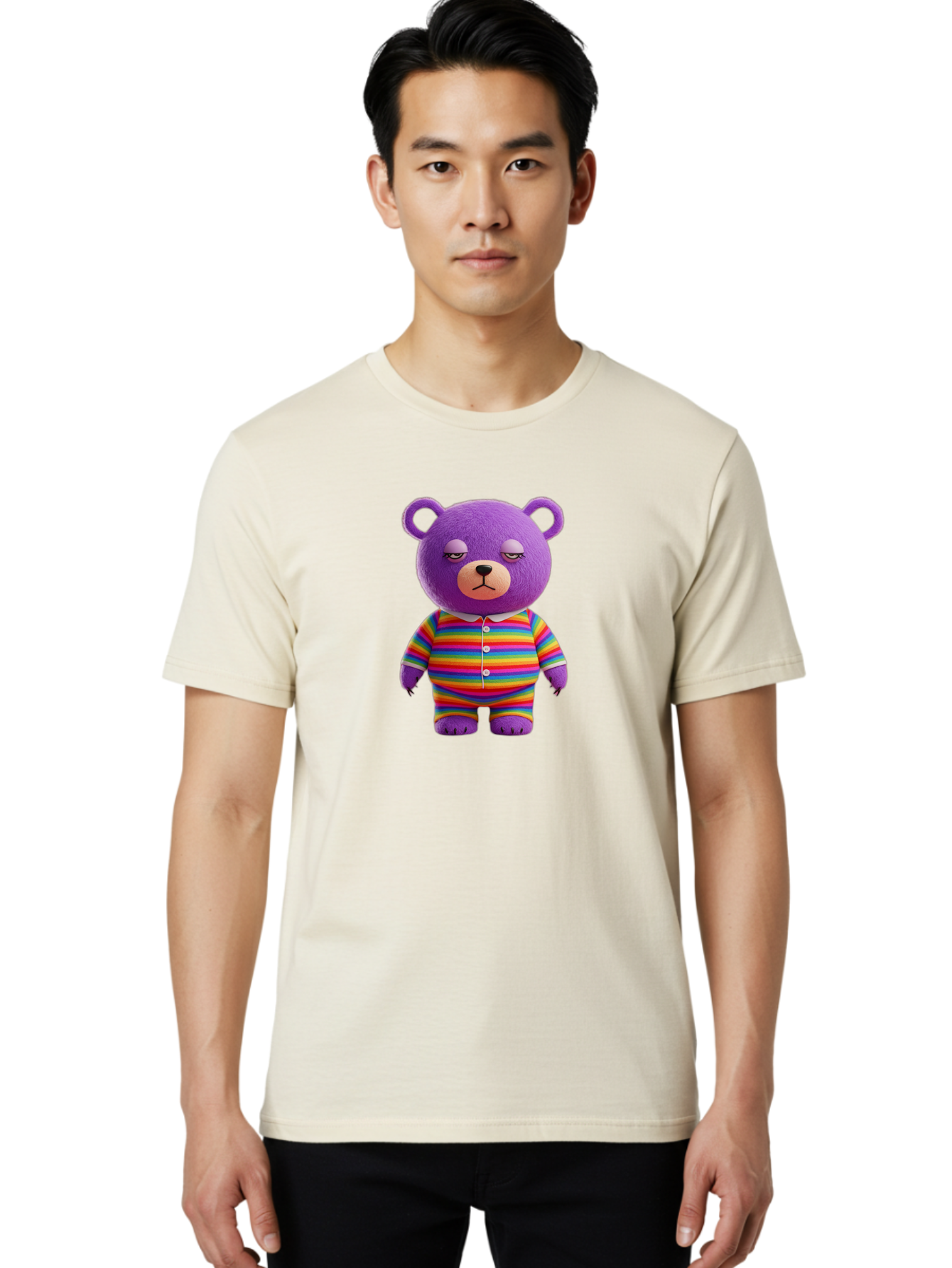 Purple-Teddy-Bear Men'S Graphic Tee, 100% Cotton, Comfortable Casual Summer Wear, Machine Washable, Vintage Camera, Old Camera, Antique Camera, Black Camera, Classic Photography, Photography Equipment, Nostalgic Device, Film Camera, Camera Art Bai263