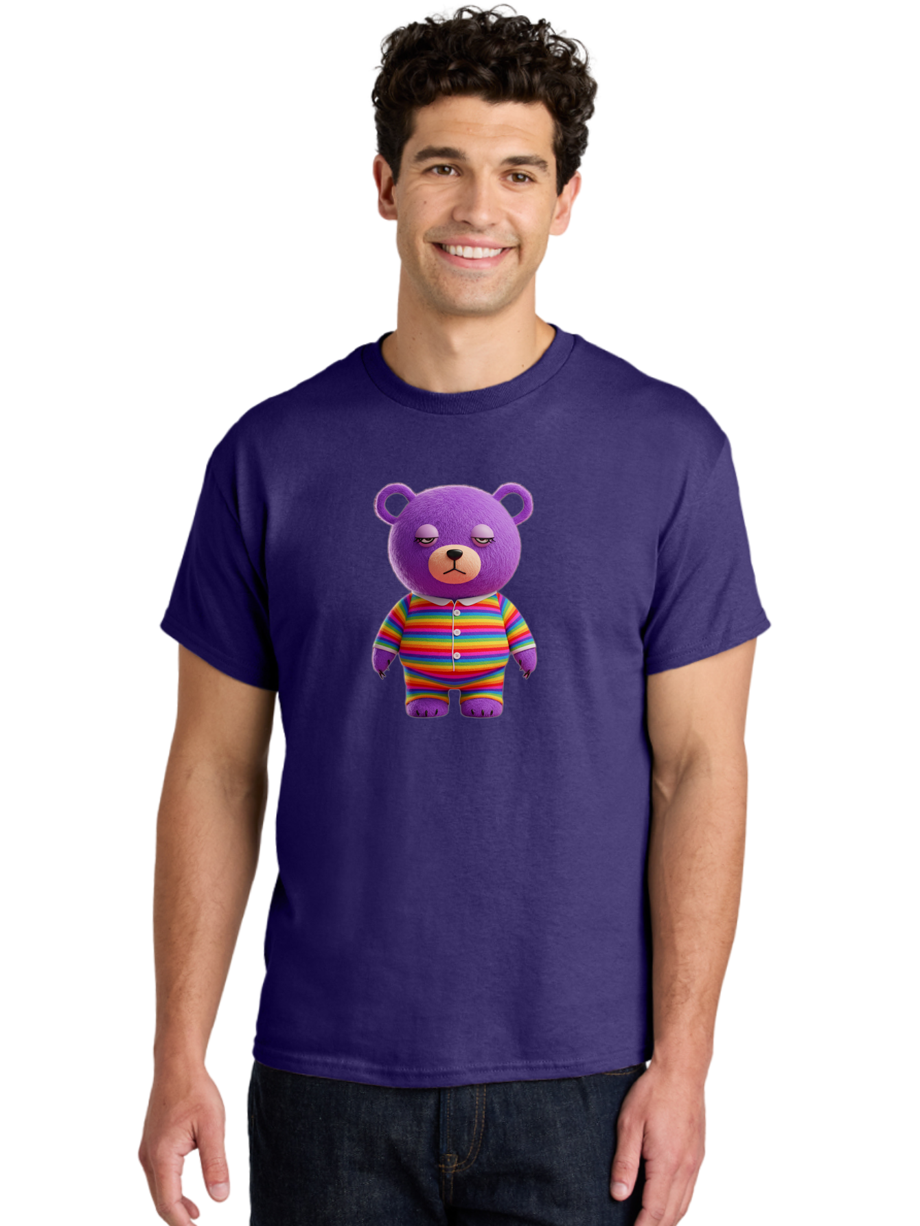 Purple-Teddy-Bear Men'S Graphic Tee, 100% Cotton, Comfortable Casual Summer Wear, Machine Washable, Vintage Camera, Old Camera, Antique Camera, Black Camera, Classic Photography, Photography Equipment, Nostalgic Device, Film Camera, Camera Art Bai263