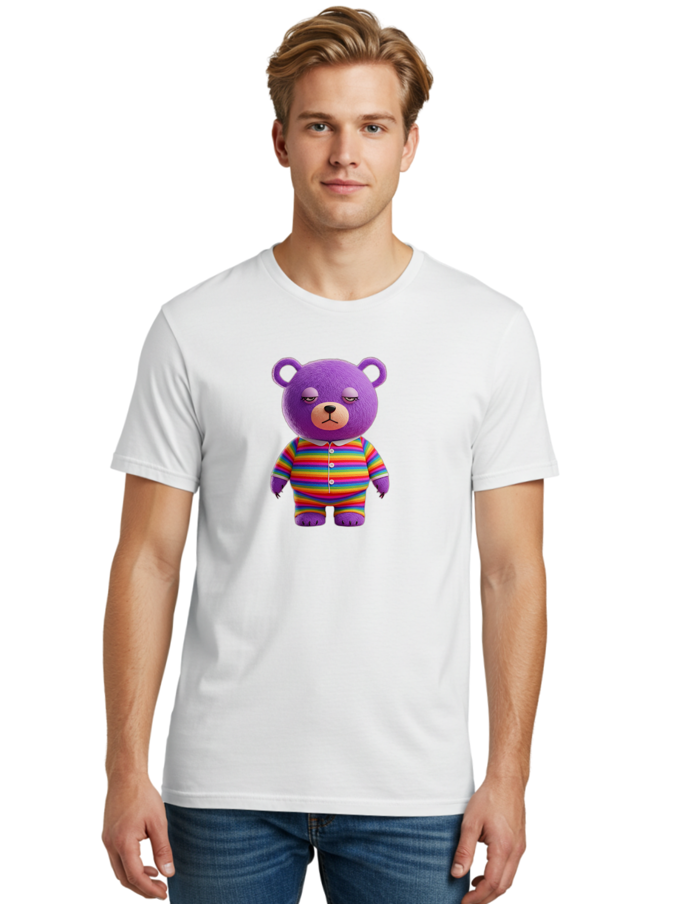 Purple-Teddy-Bear Men'S Graphic Tee, 100% Cotton, Comfortable Casual Summer Wear, Machine Washable, Vintage Camera, Old Camera, Antique Camera, Black Camera, Classic Photography, Photography Equipment, Nostalgic Device, Film Camera, Camera Art Bai263