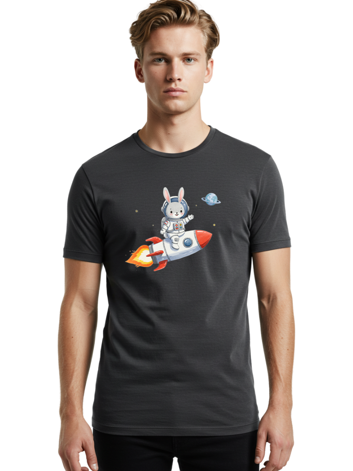 Rabbit-Astronaut-9 Men'S Graphic Tee, 100% Cotton, Comfortable Casual Summer Wear, Machine Washable, Vintage Camera, Old Camera, Antique Camera, Black Camera, Classic Photography, Photography Equipment, Nostalgic Device, Film Camera, Bai277