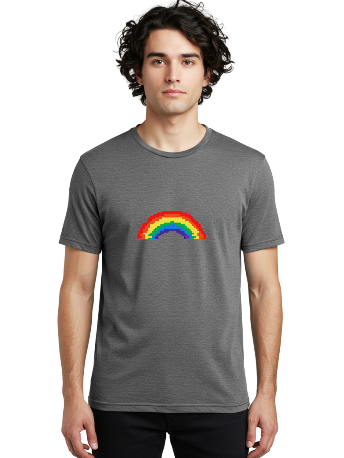 Rainbow-2 Men'S Graphic Tee, 100% Cotton, Comfortable Casual Summer Wear, Machine Washable, Vintage Camera, Old Camera, Antique Camera, Black Camera, Classic Photography, Photography Equipment, Nostalgic Device, Film Camera, Camera Art Bai282