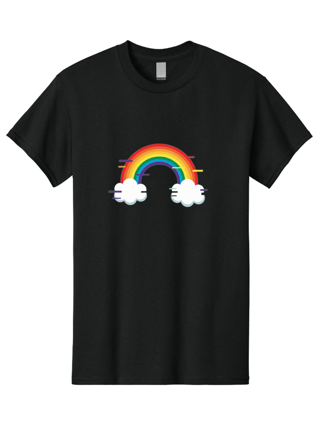 Rainbow-And-Clouds Men'S Graphic Tee, 100% Cotton, Comfortable Casual Summer Wear, Machine Washable, Vintage Camera, Old Camera, Antique Camera, Black Camera, Classic Photography, Photography Equipment, Nostalgic Device, Film Camera, Bai284