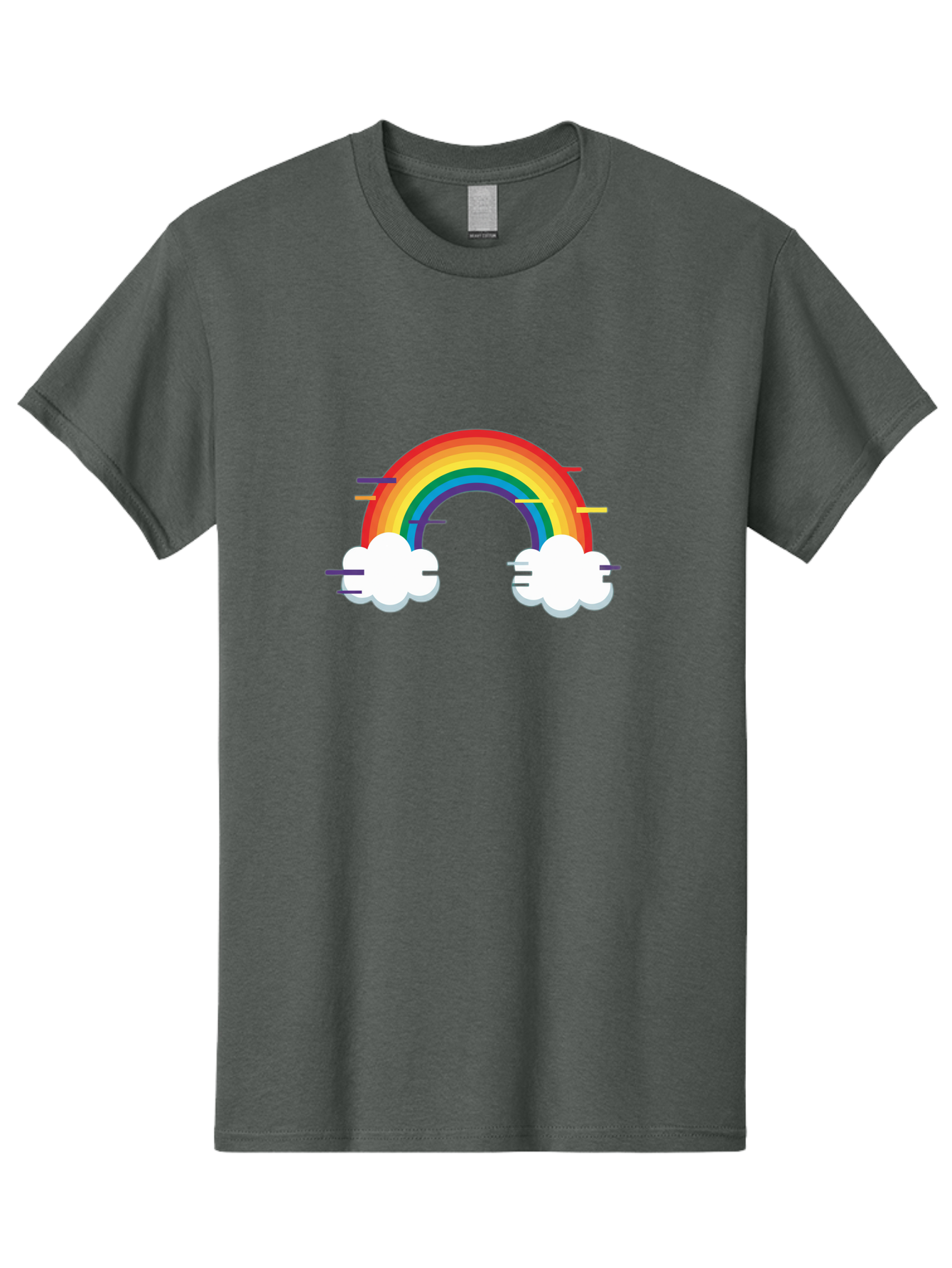 Rainbow-And-Clouds Men'S Graphic Tee, 100% Cotton, Comfortable Casual Summer Wear, Machine Washable, Vintage Camera, Old Camera, Antique Camera, Black Camera, Classic Photography, Photography Equipment, Nostalgic Device, Film Camera, Bai284