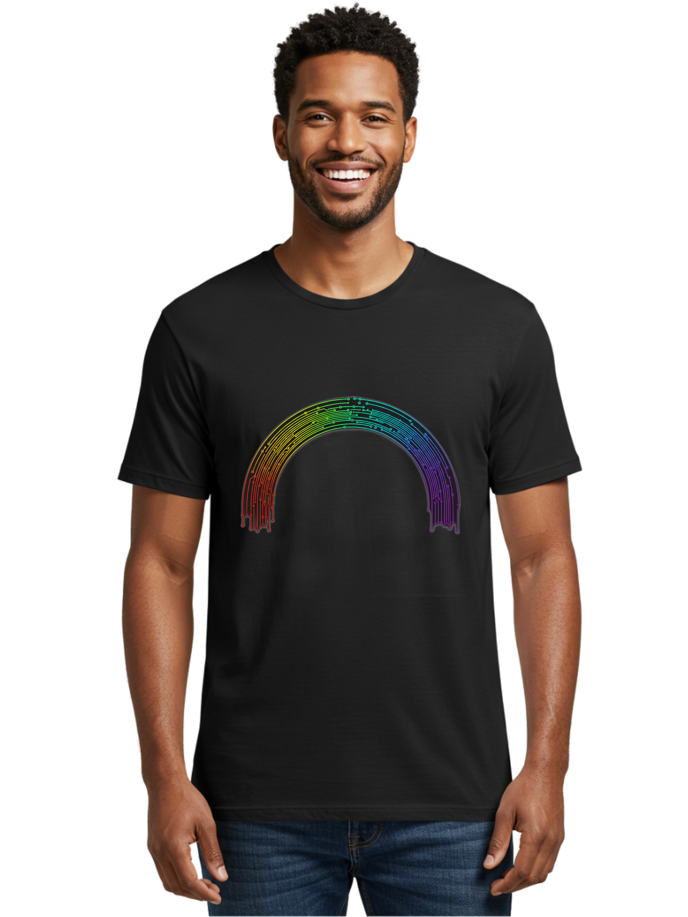 Rainbow-Arch Men'S Graphic Tee, 100% Cotton, Comfortable Casual Summer Wear, Machine Washable, Vintage Camera, Old Camera, Antique Camera, Black Camera, Classic Photography, Photography Equipment, Nostalgic Device, Film Camera, Camera Art Bai285