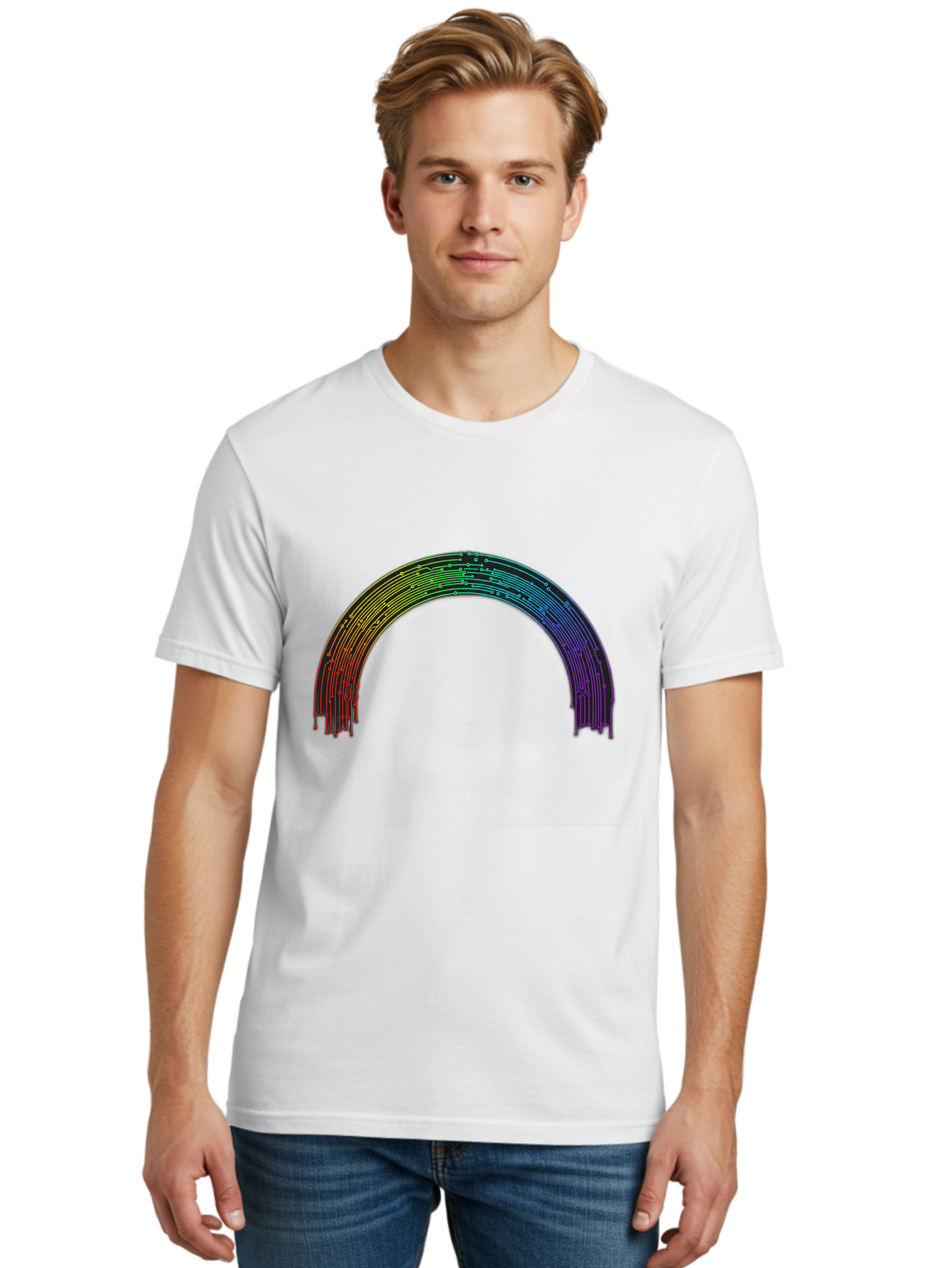 Rainbow-Arch Men'S Graphic Tee, 100% Cotton, Comfortable Casual Summer Wear, Machine Washable, Vintage Camera, Old Camera, Antique Camera, Black Camera, Classic Photography, Photography Equipment, Nostalgic Device, Film Camera, Camera Art Bai285