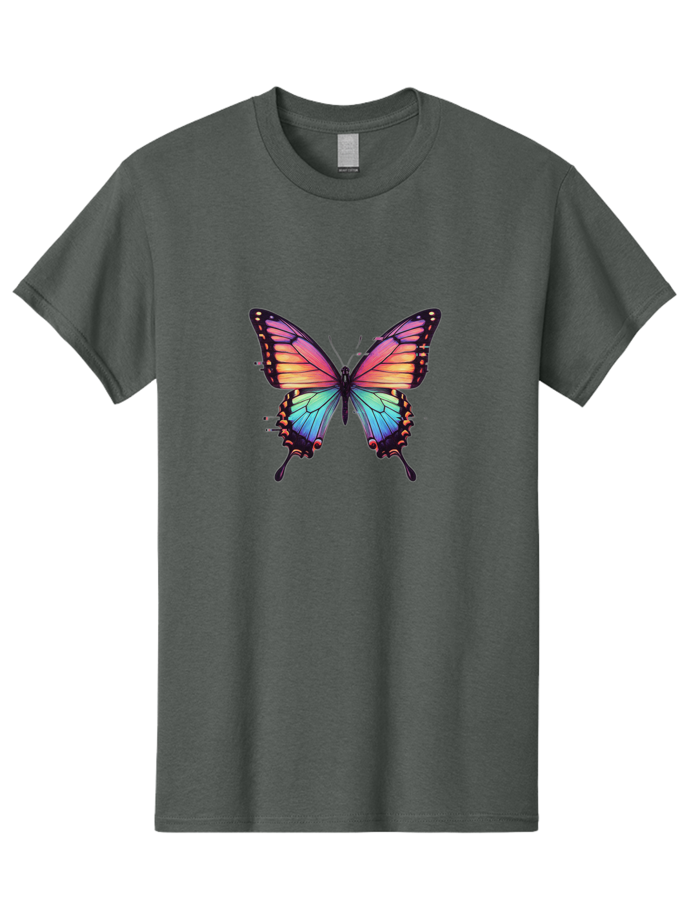Rainbow-Butterfly Men'S Graphic Tee, 100% Cotton, Comfortable Casual Summer Wear, Machine Washable, Vintage Camera, Old Camera, Antique Camera, Black Camera, Classic Photography, Photography Equipment, Nostalgic Device, Film Camera, Camera Art Bai287